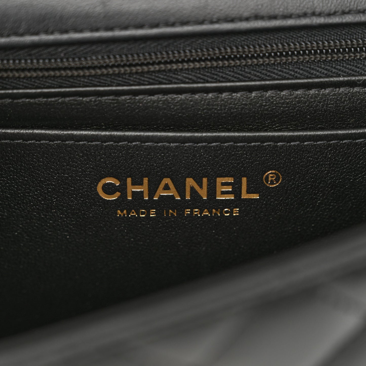 Lambskin Quilted Mini Rectangular Flap Black