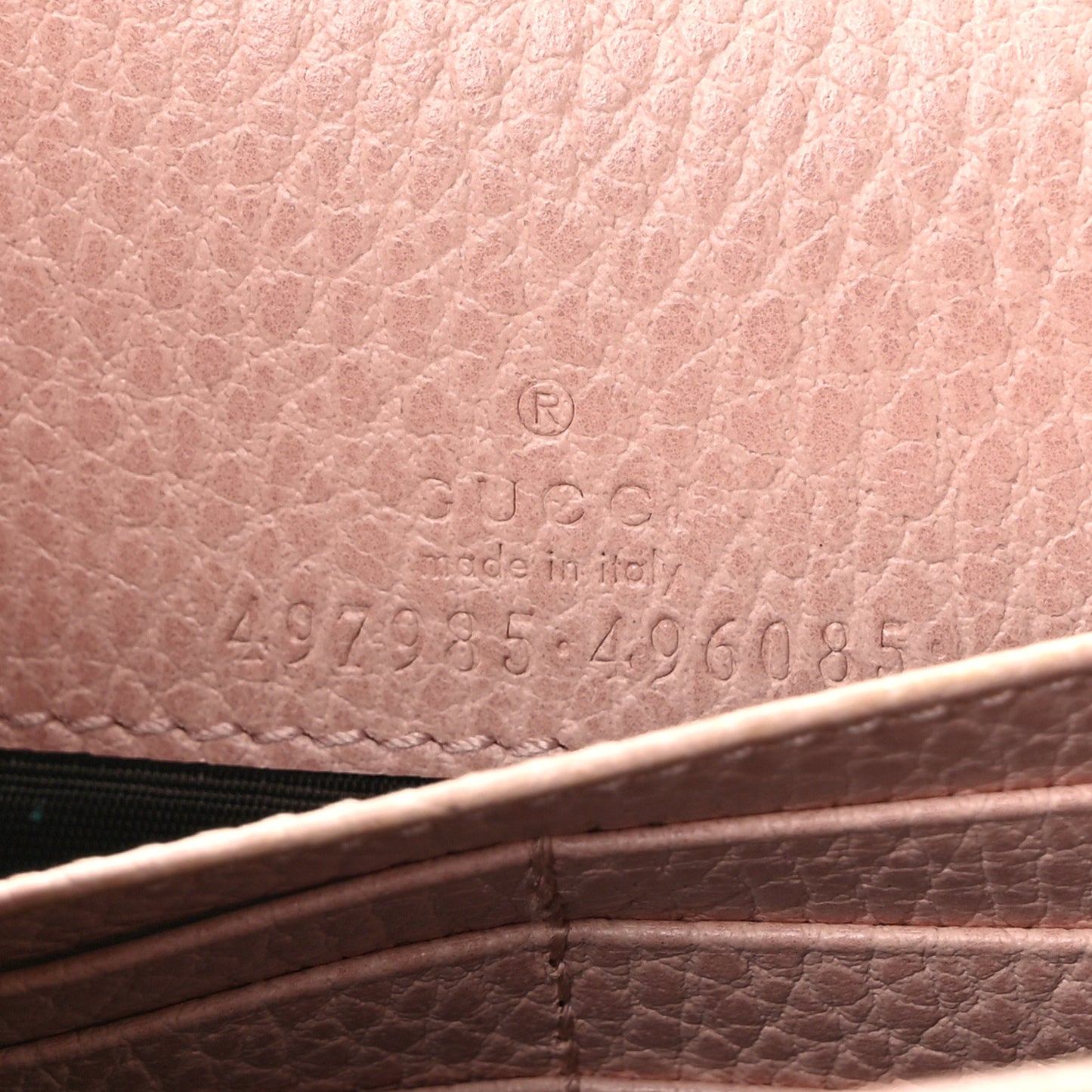 Dollar Calfskin Mini GG Marmont Chain Wallet Perfect Pink