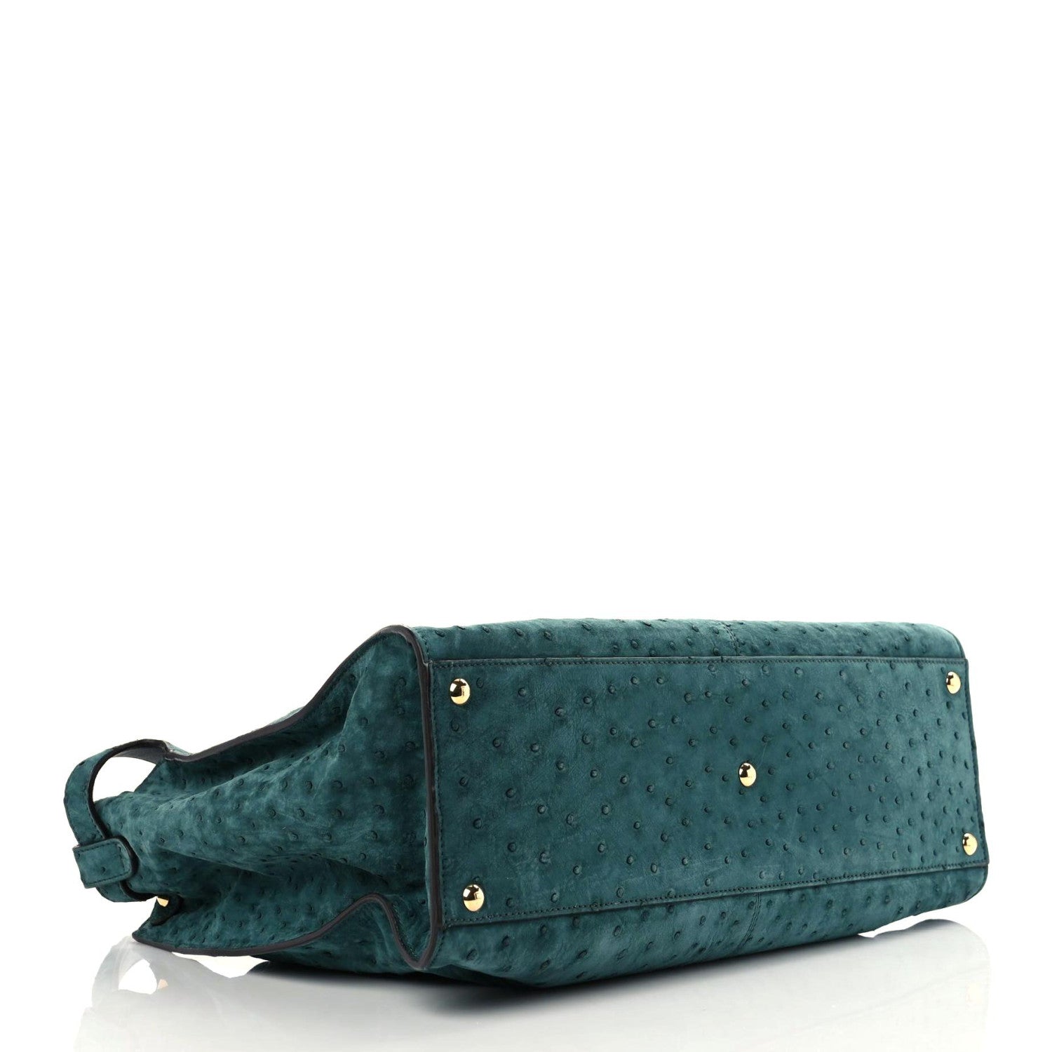 Fendi Ostrich Shiny Nappa Large Peekaboo X-Lite Green 4 of 16