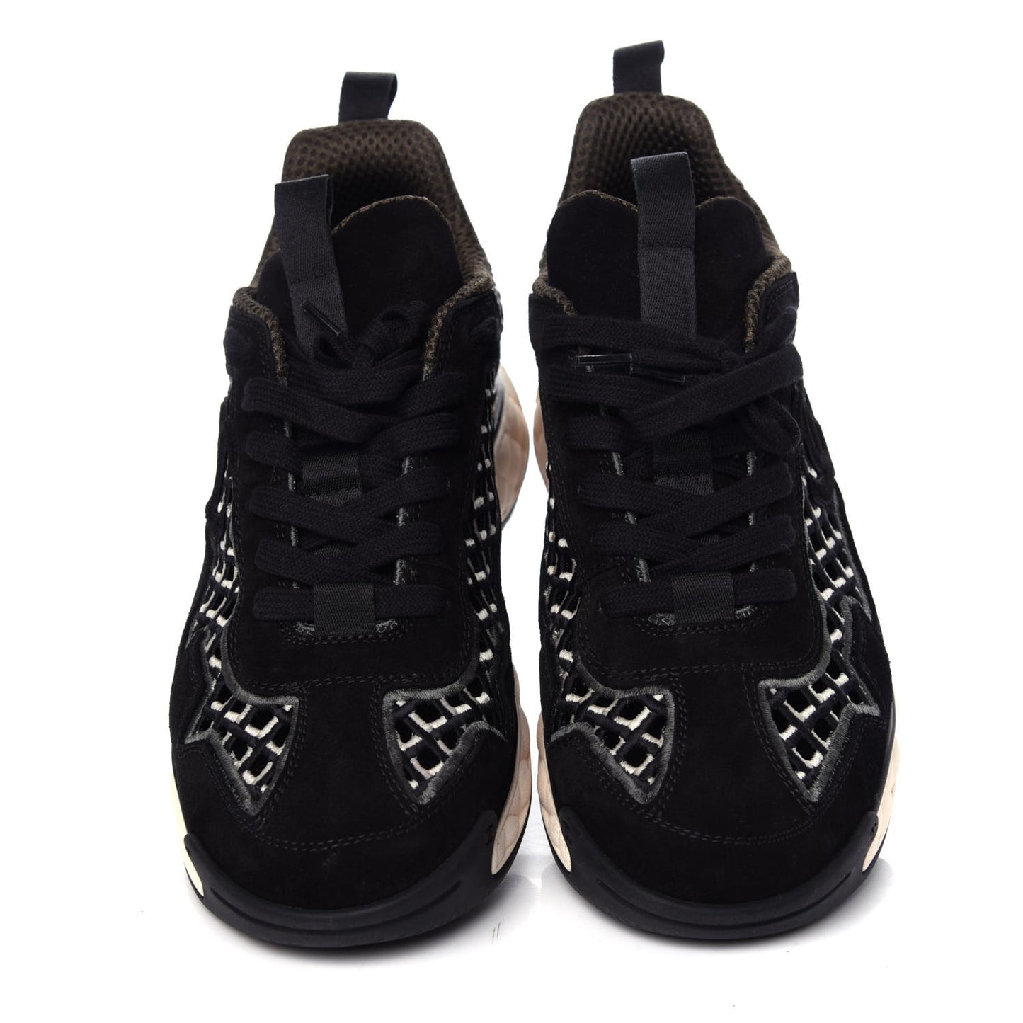 Suede Calfskin Embroidered CC Sneakers 39.5 Black