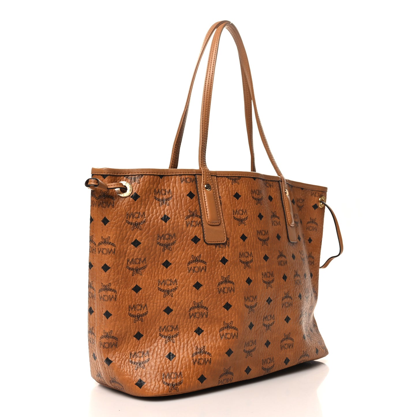 Visetos Medium Liz Reversible Shopper Tote Cognac