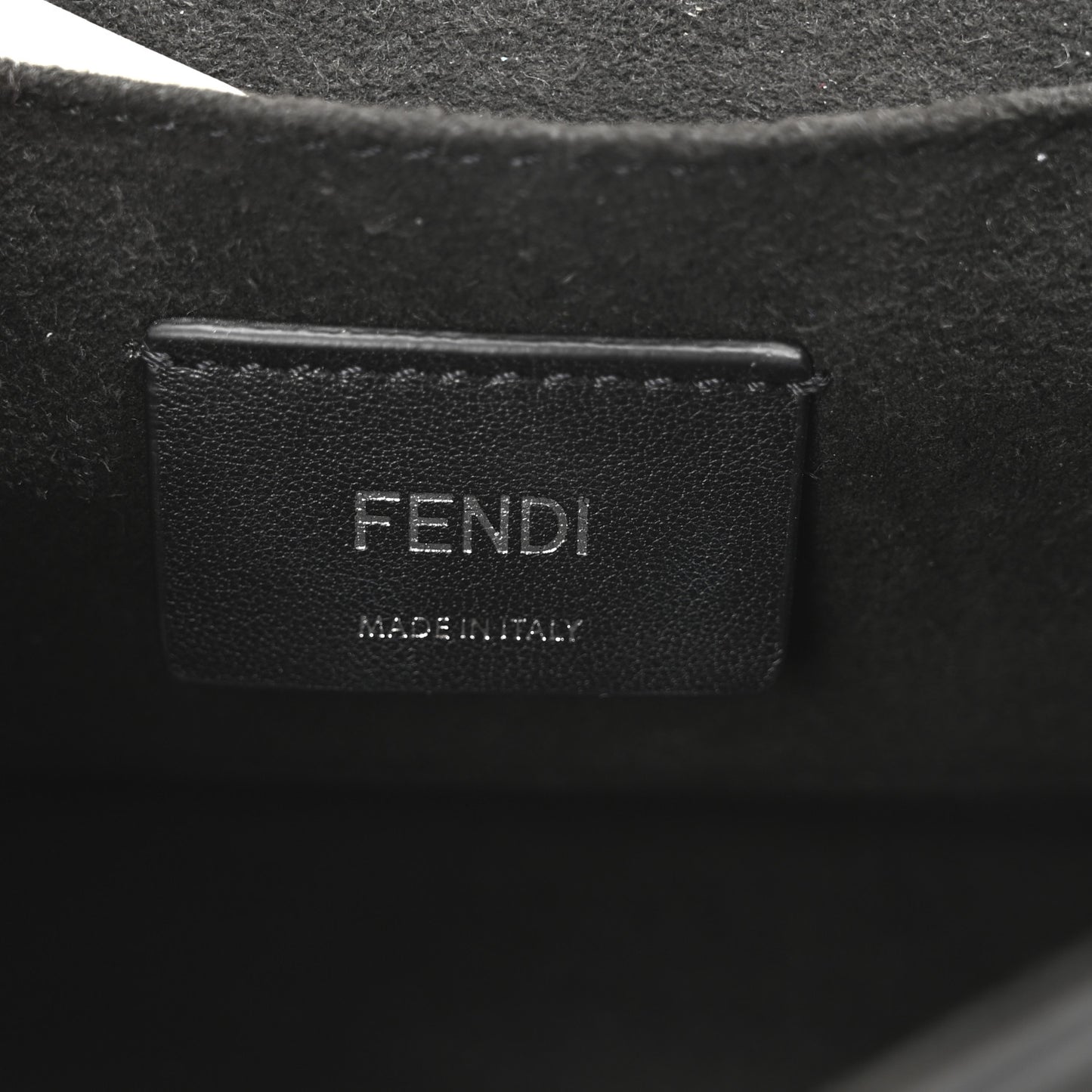 Vitello Century Velvet F is Fendi FF Small Kan I Shoulder Bag Black Tobacco