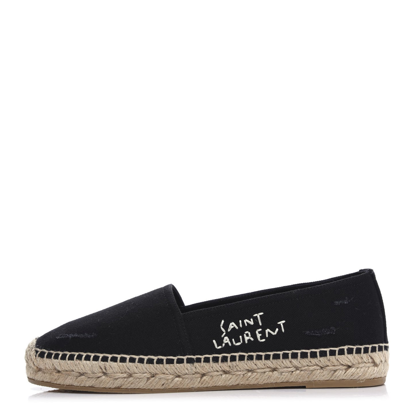 Canvas Elba Logo Embroidered Espadrilles 35 Black