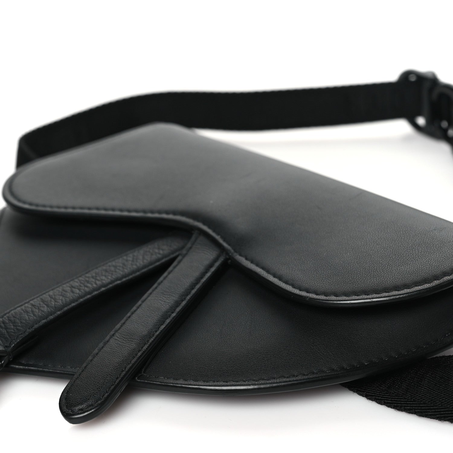 Christian Dior Ultra Matte Calfskin Saddle Belt Bag Black 9 of 9
