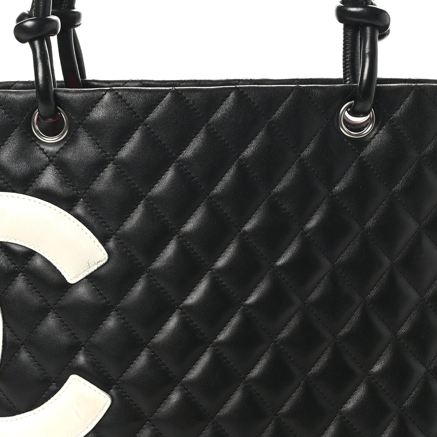 Chanel Calfskin Quilted Large Cambon Tote Black White 8 of 10