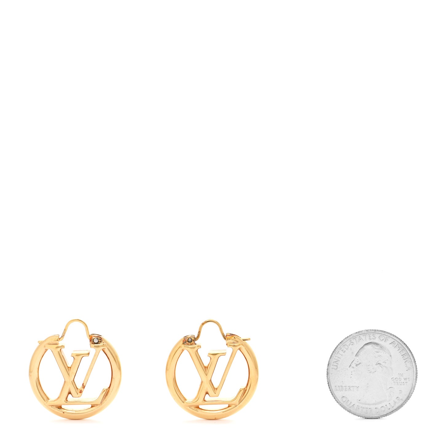 Metal Small Louise Hoop Earrings Gold
