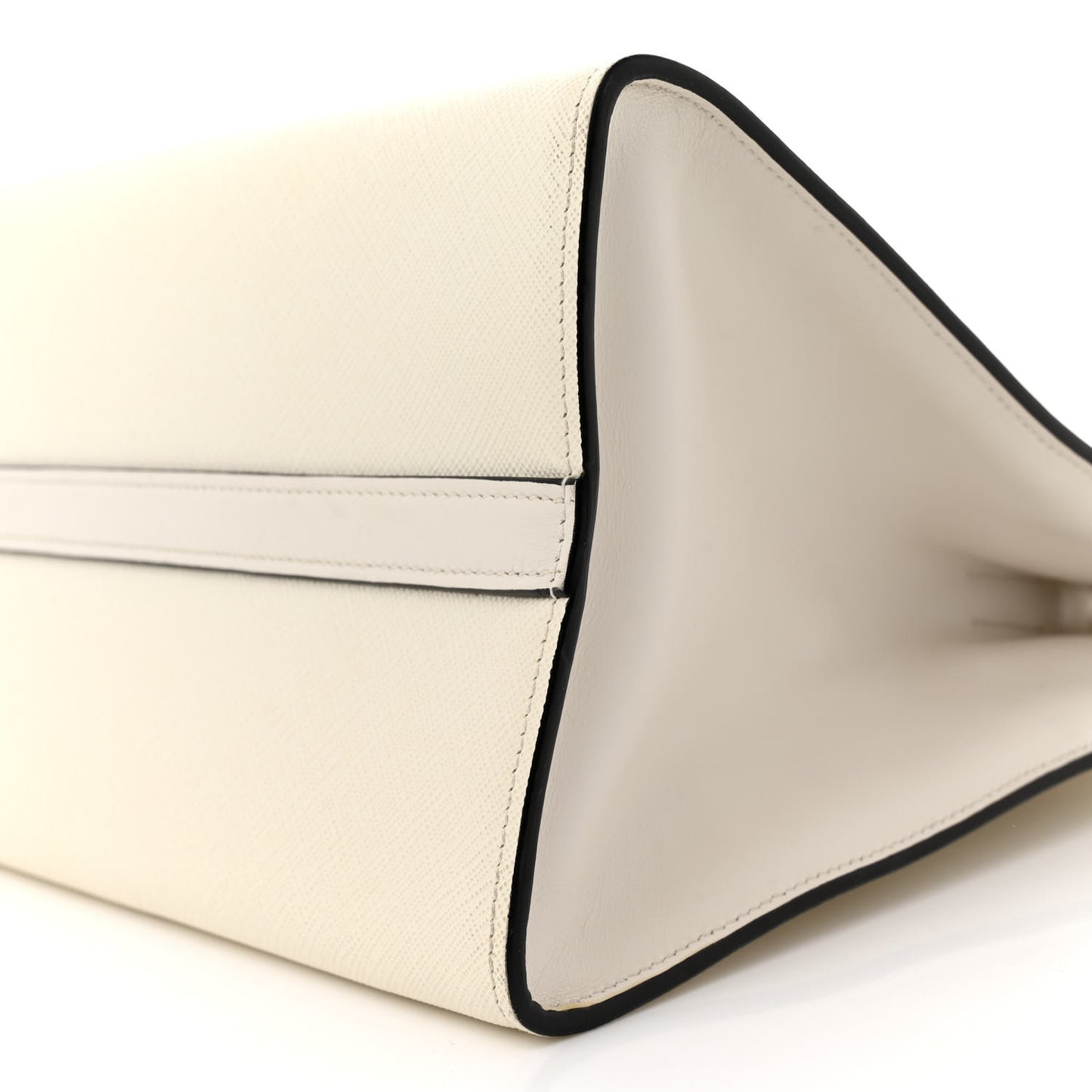 Saffiano City Calfskin Greche Paradigme Bag White Black