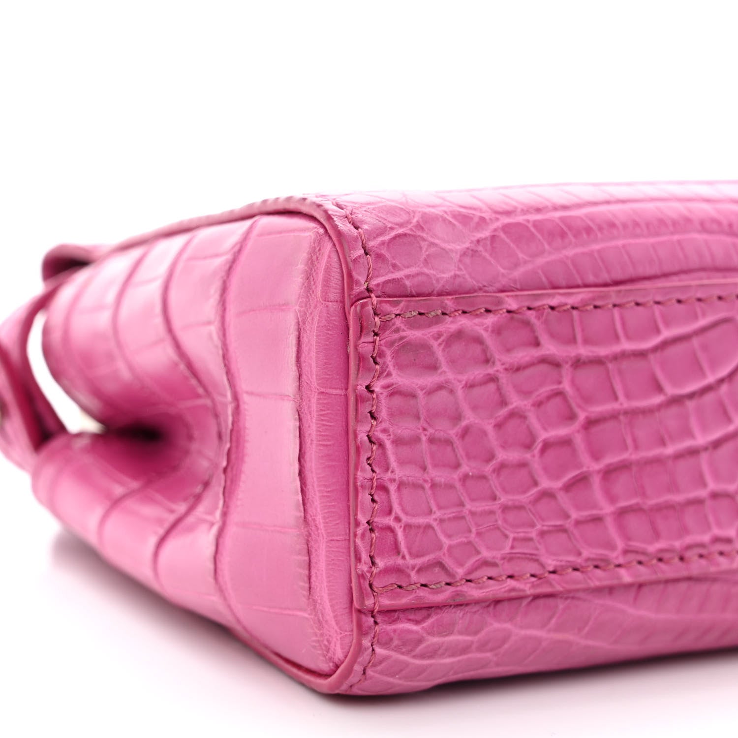 Fendi Shiny Alligator Shiny Nappa Micro Peekaboo Iconic Satchel Magenta 10 of 13