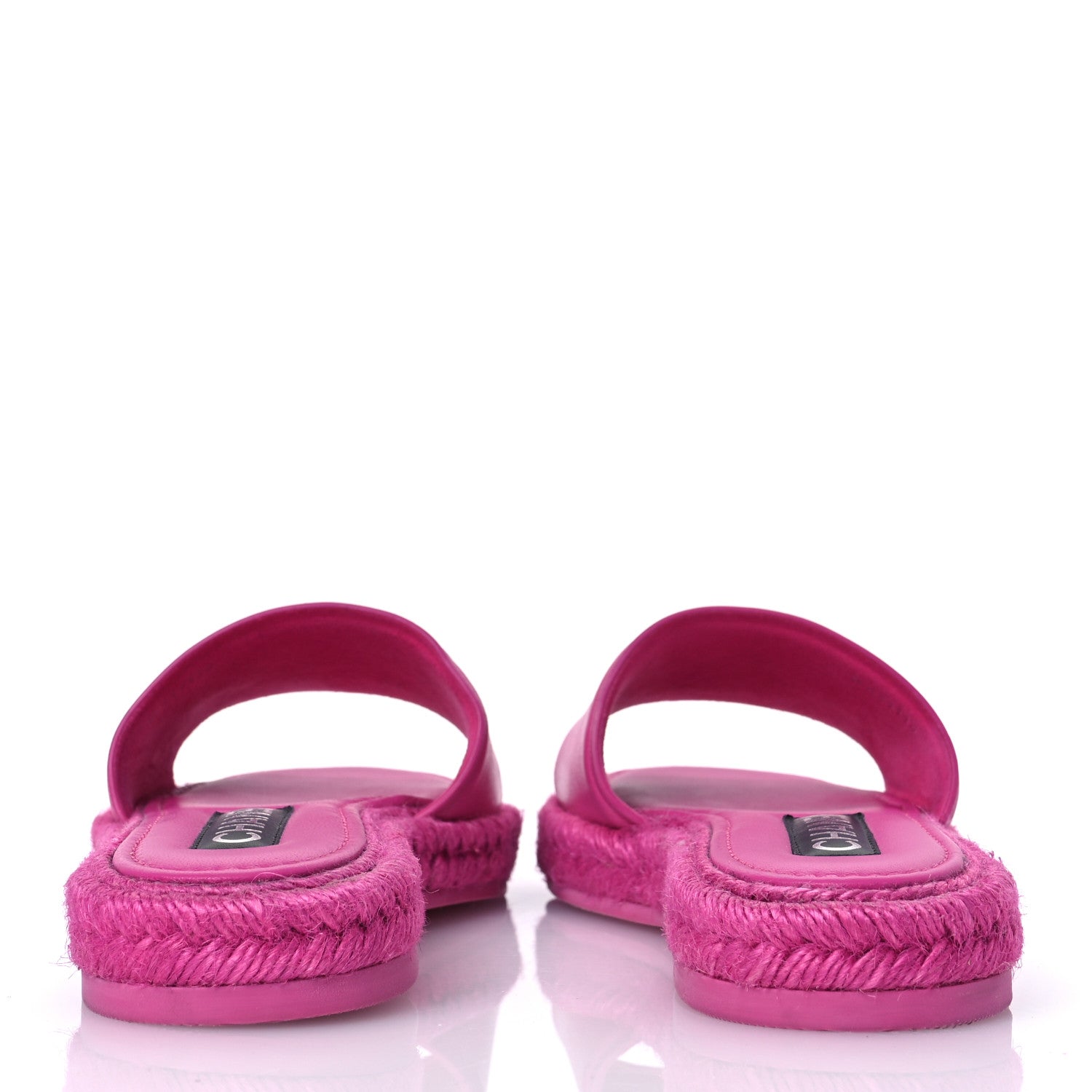 Chanel Lambskin Cord Braided Slide Sandals 37 Pink 6 of 10