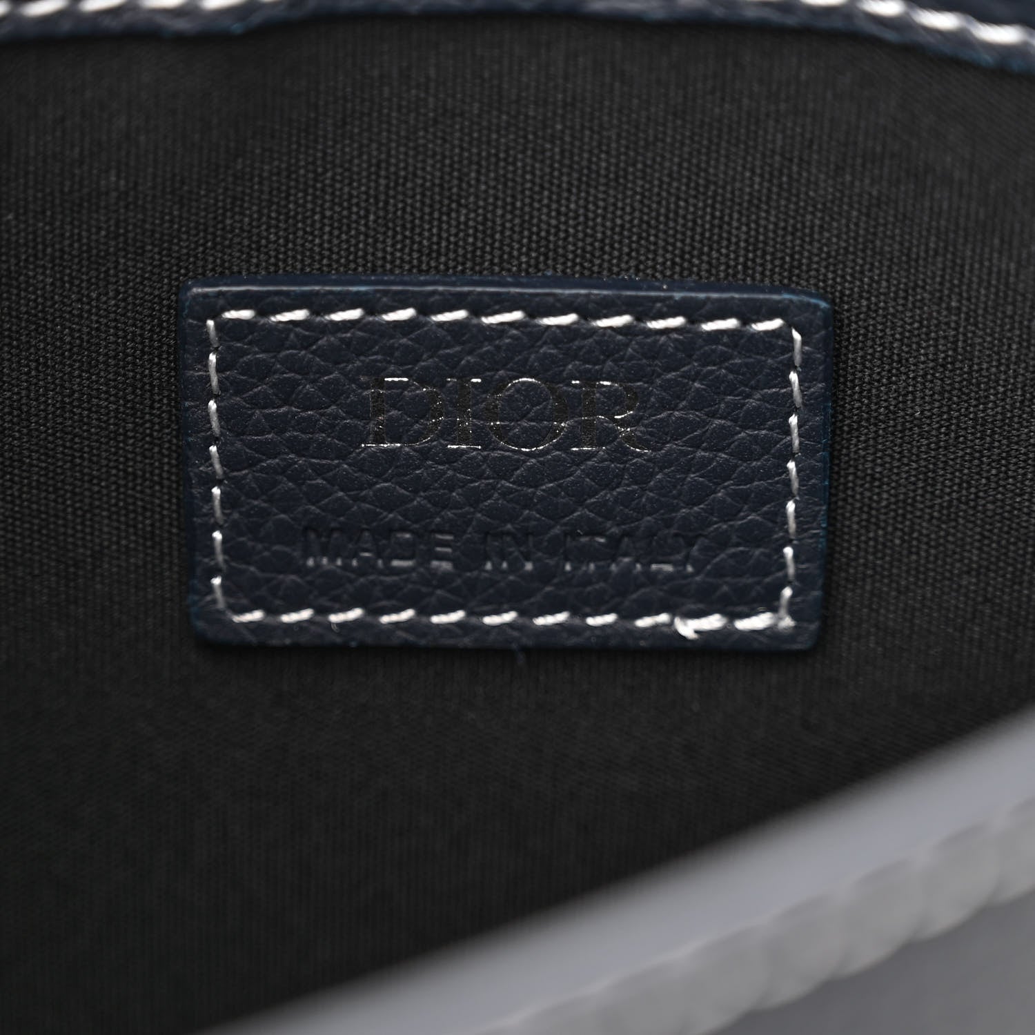 Christian Dior X KAWS Grained Calfskin Saddle Pouch Navy Blue 6 of 11