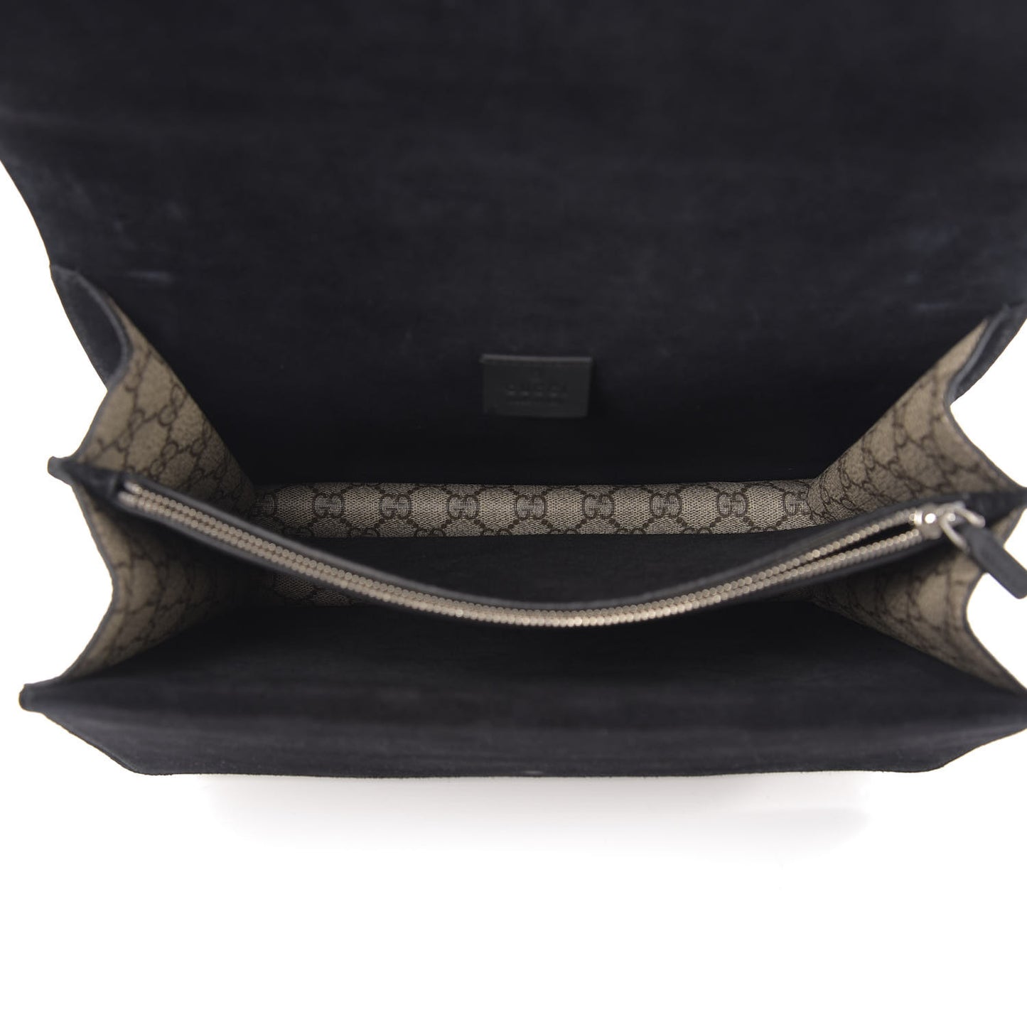 GG Supreme Monogram Crystal Medium Dionysus Shoulder Bag Black