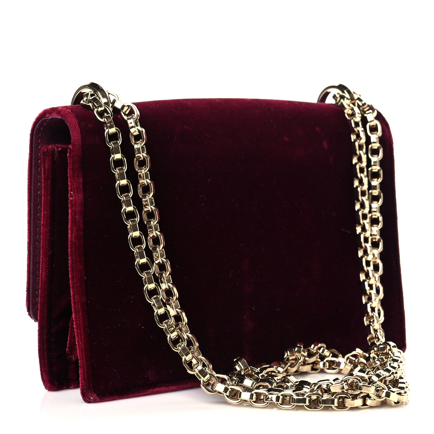Jimmy Choo Velvet Bohemia Bag Bordeaux 4 of 13