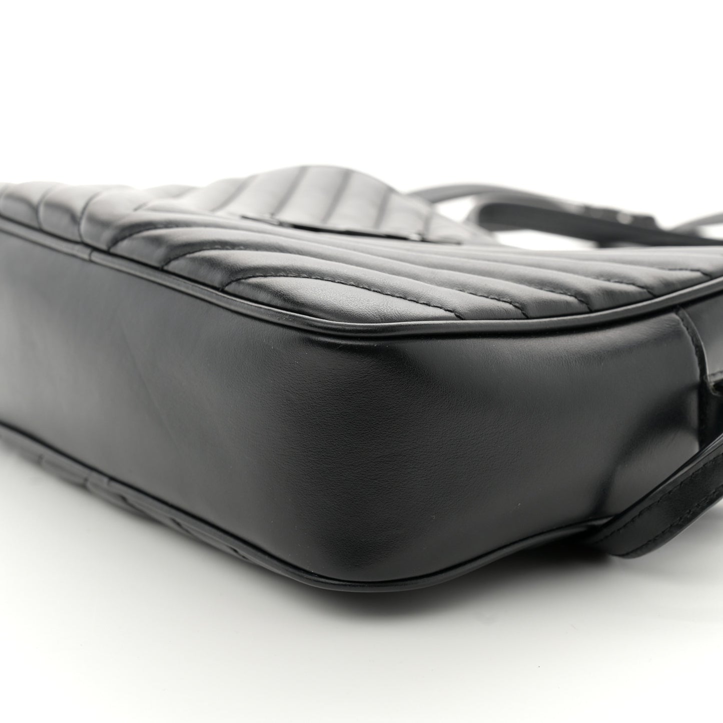 Calfskin Matelasse Monogram Monochrome Lou Camera Bag Black