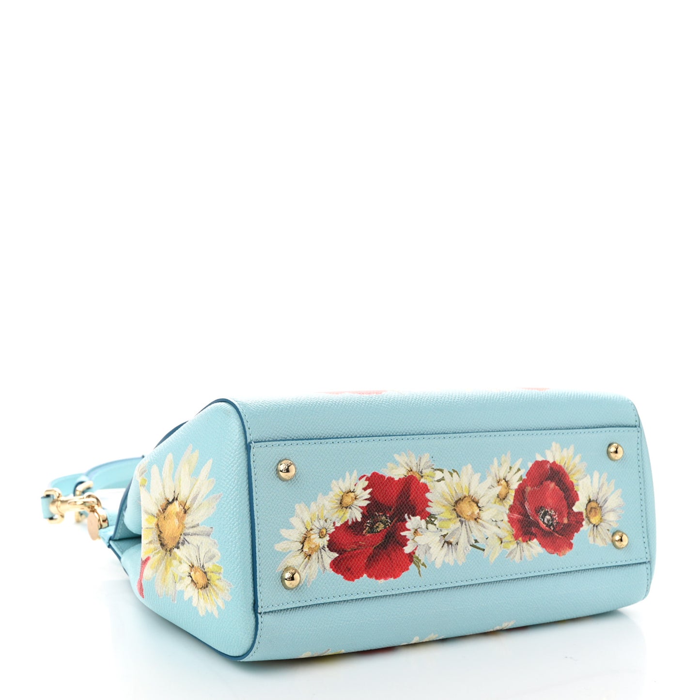 Dauphine St.Giap Papaveri Print Medium Miss Sicily Satchel Celeste