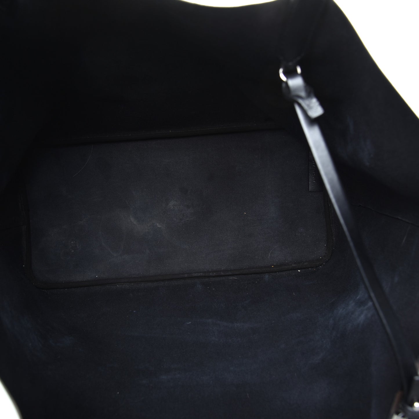 Textured Coated Canvas Print Large Antigona Tote Black