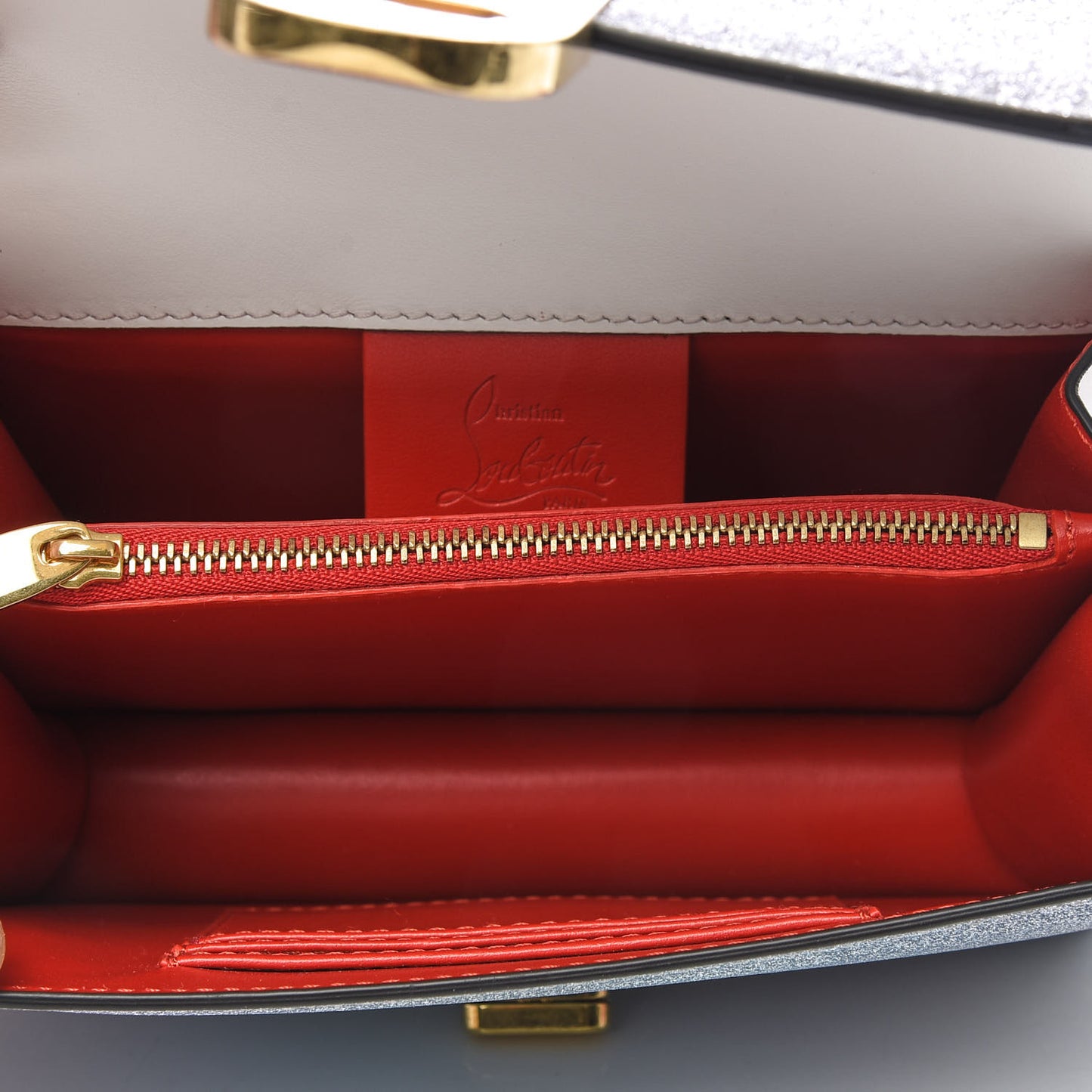 Glitter Calfskin Elisa Mini Shoulder Bag Multicolor Snow