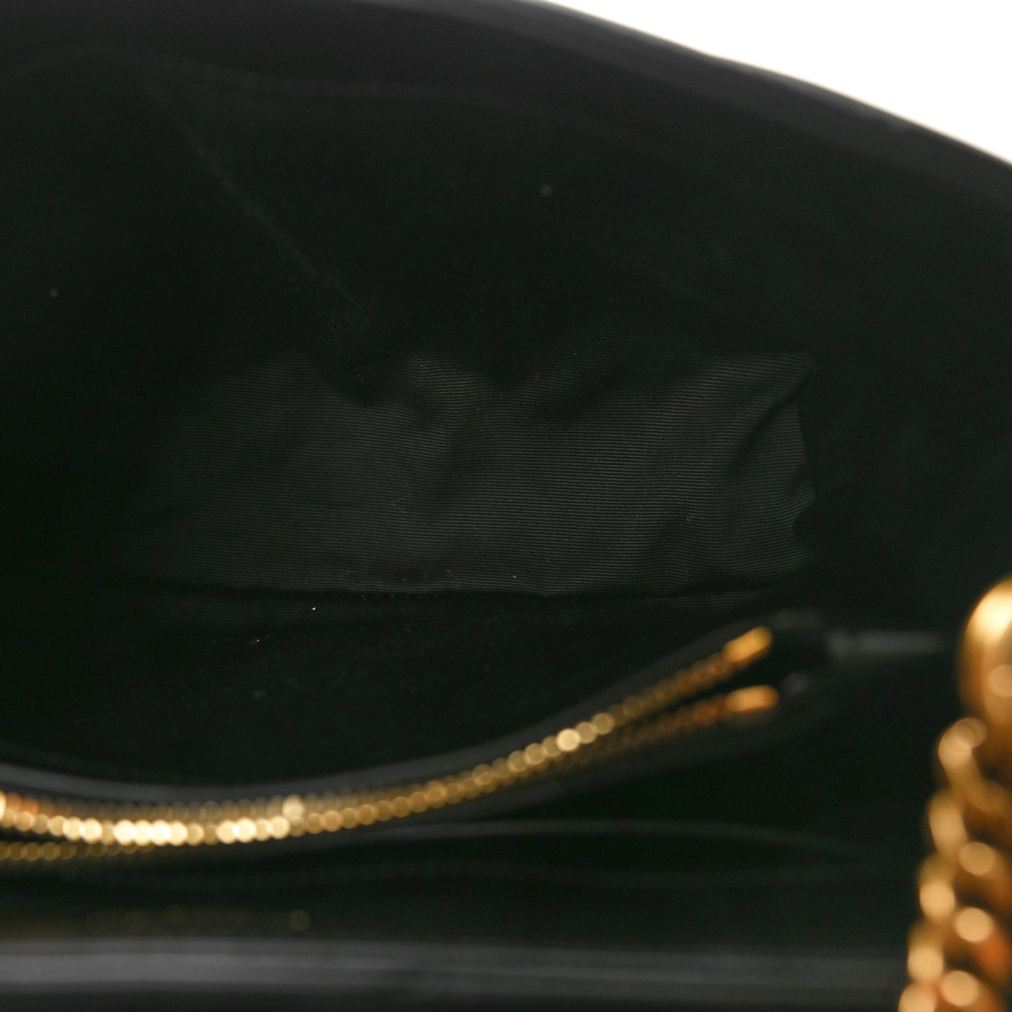 Calfskin Y Quilted Monogram Small Loulou Chain Satchel Black