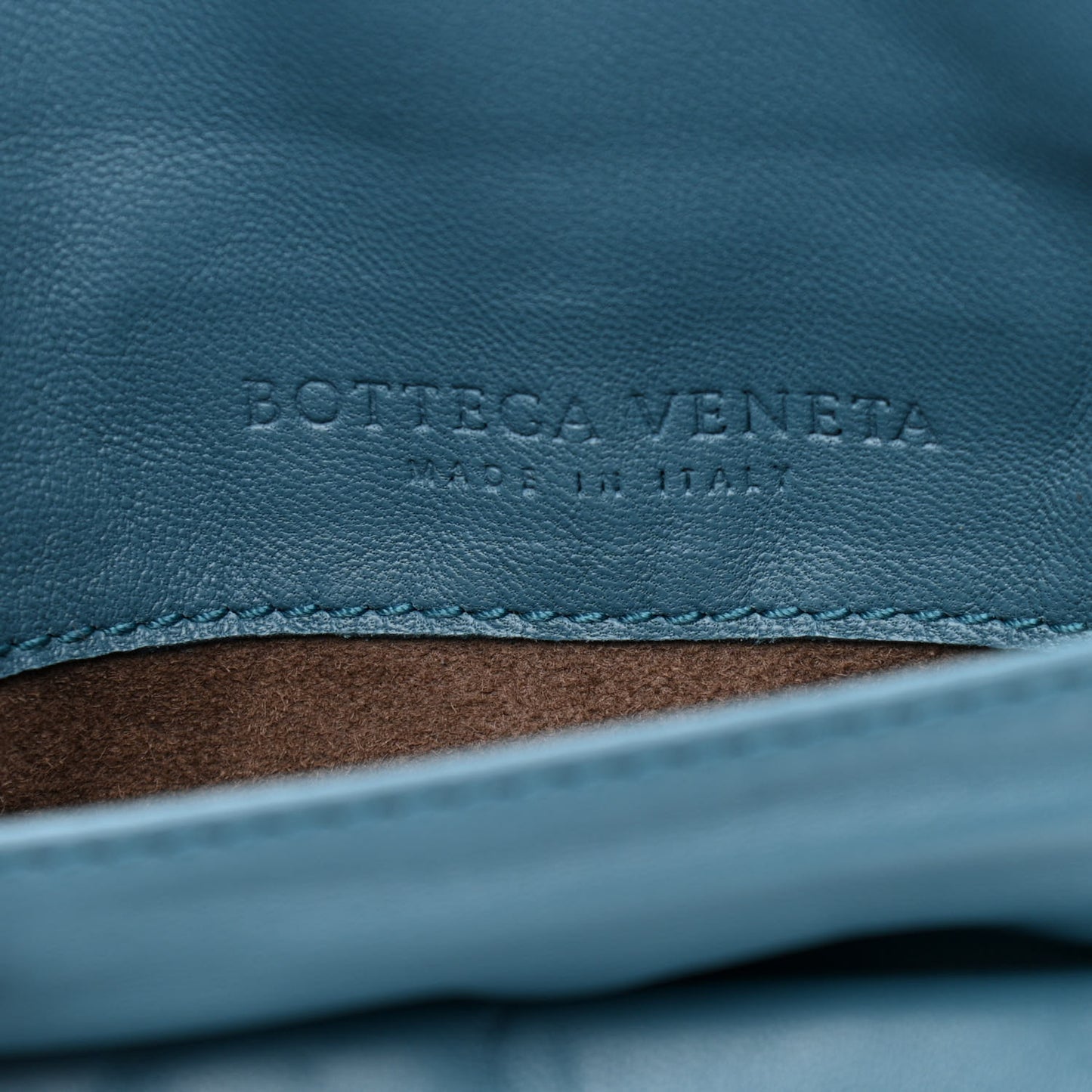 Nappa Intrecciato Small Chain Crossbody Denim