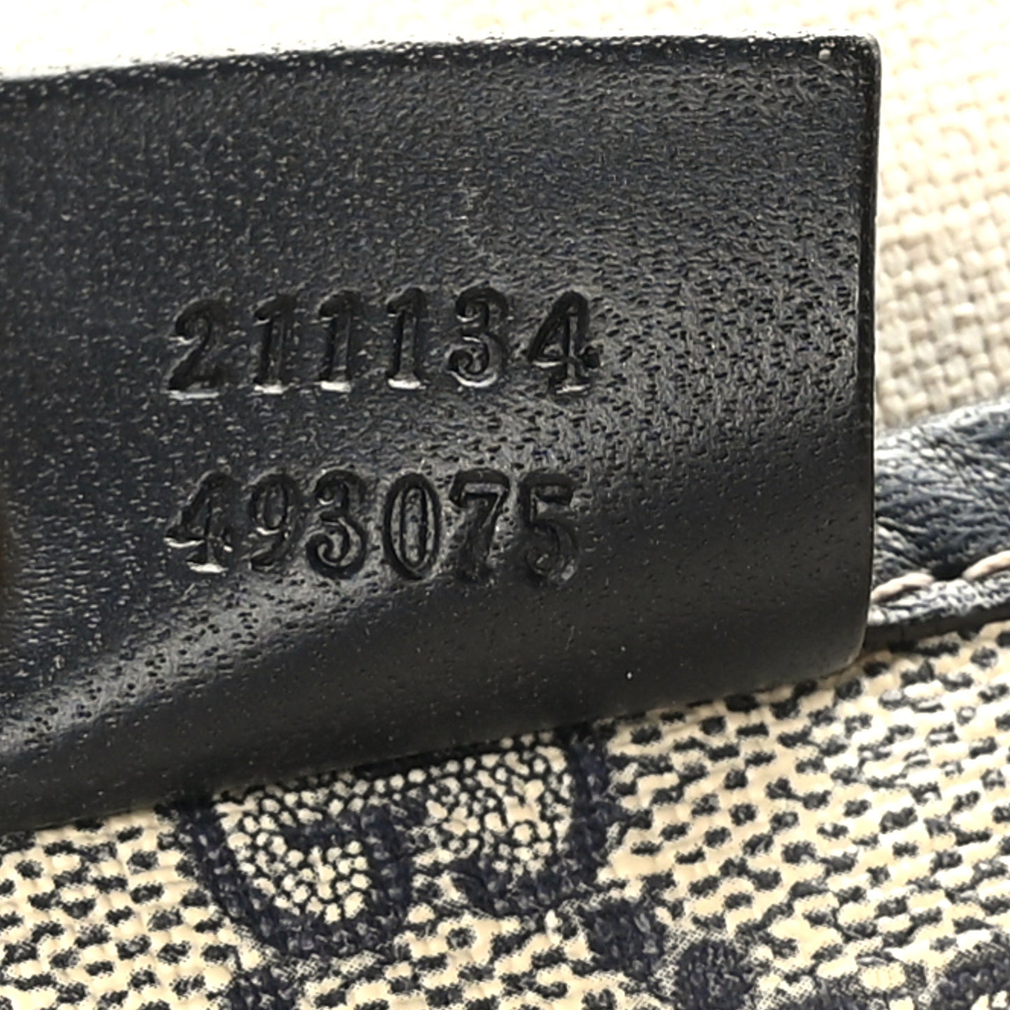 GG Plus Monogram Medium Signature Web Loop Tote Navy
