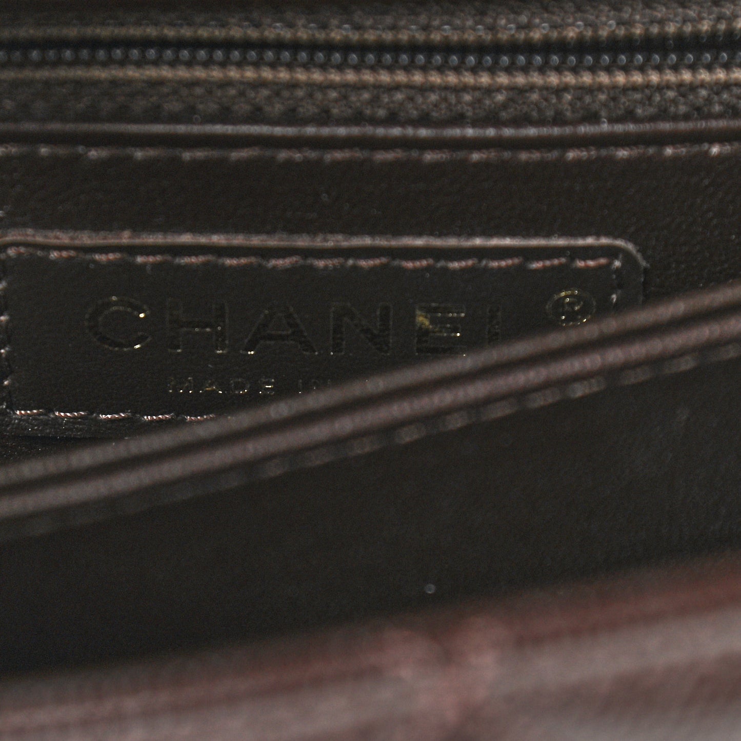 Caviar Quilted Mini Coco Handle Flap Dark Brown