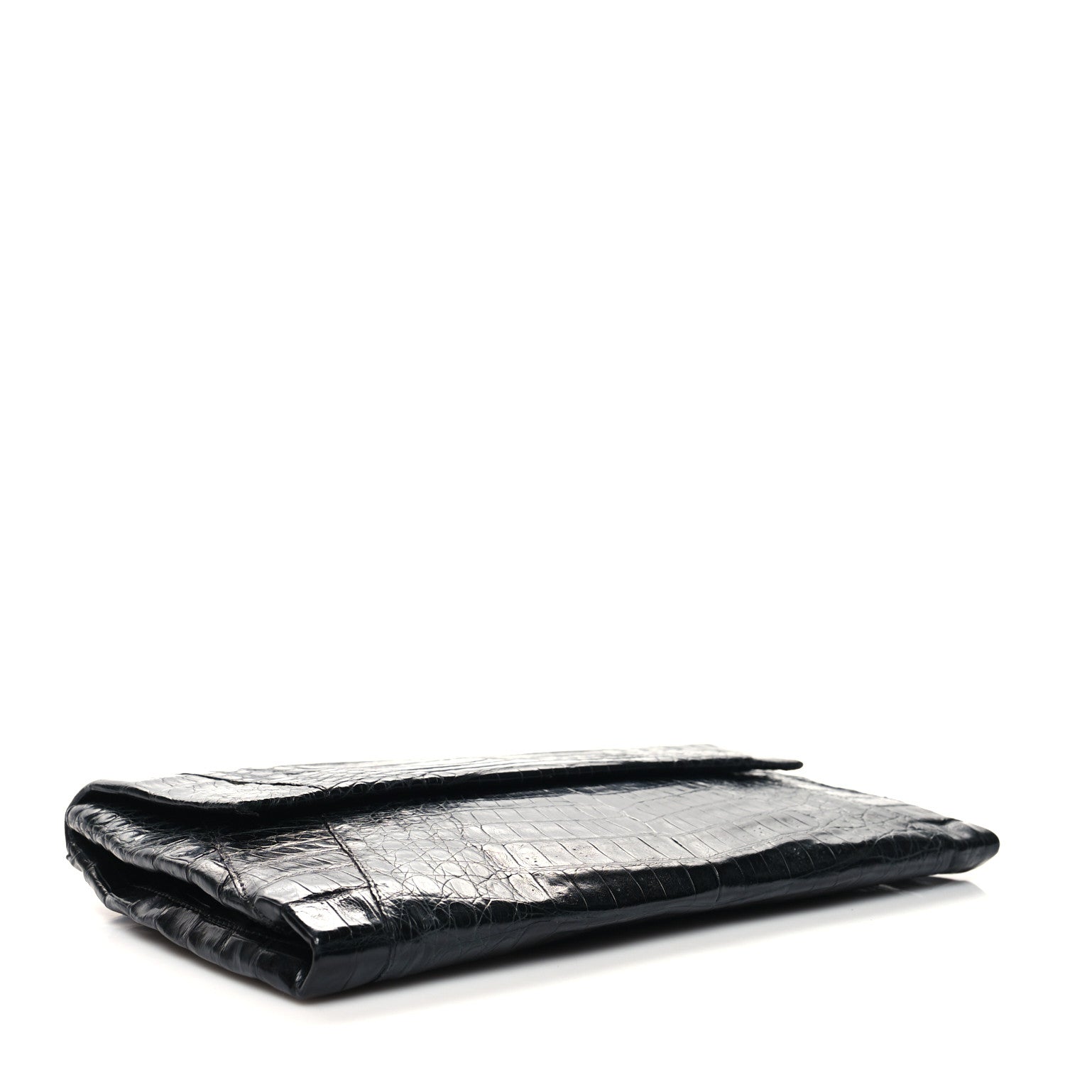 Nancy Gonzalez Crocodile Foldover Clutch Black 4 of 12