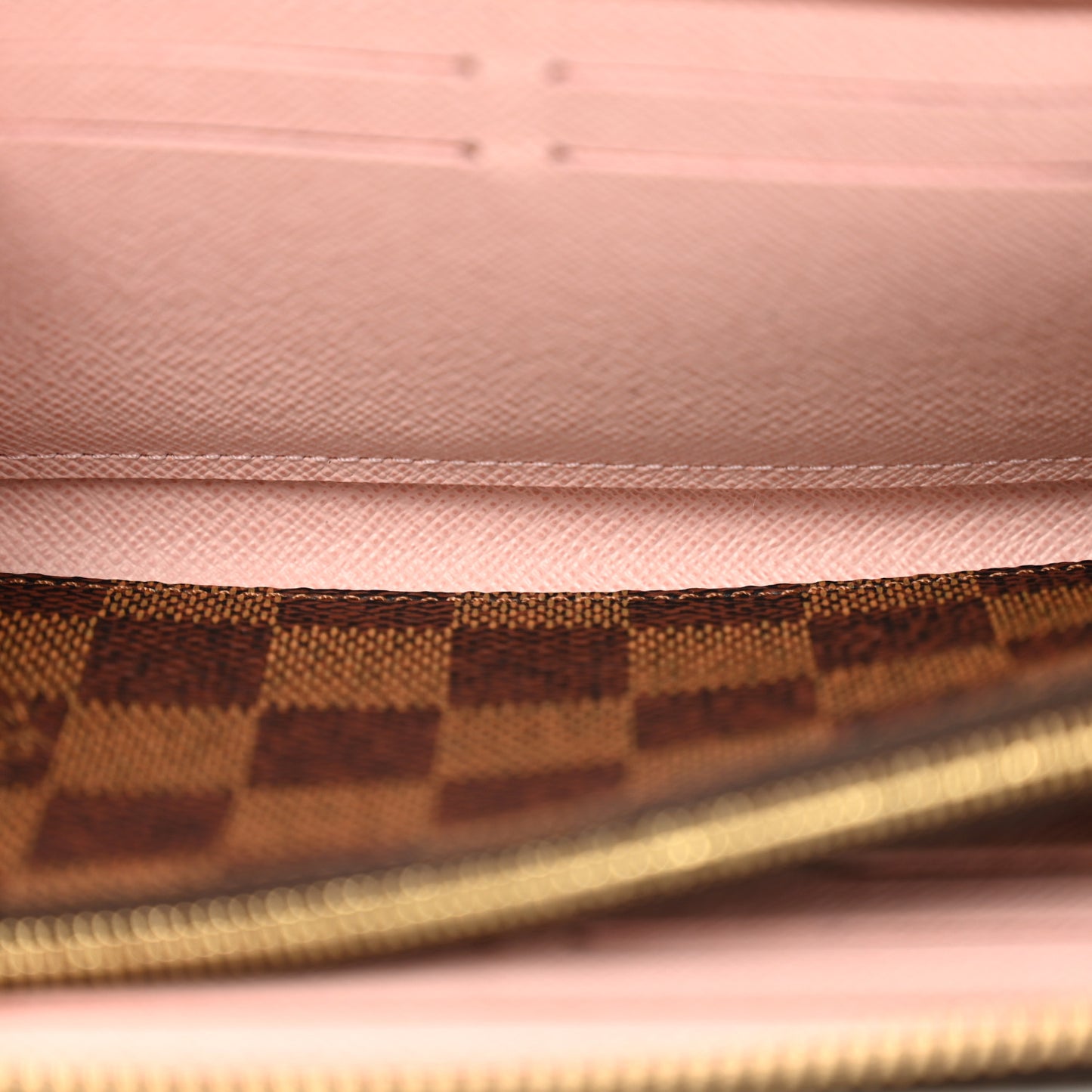 Damier Ebene Clemence Wallet Rose Ballerine
