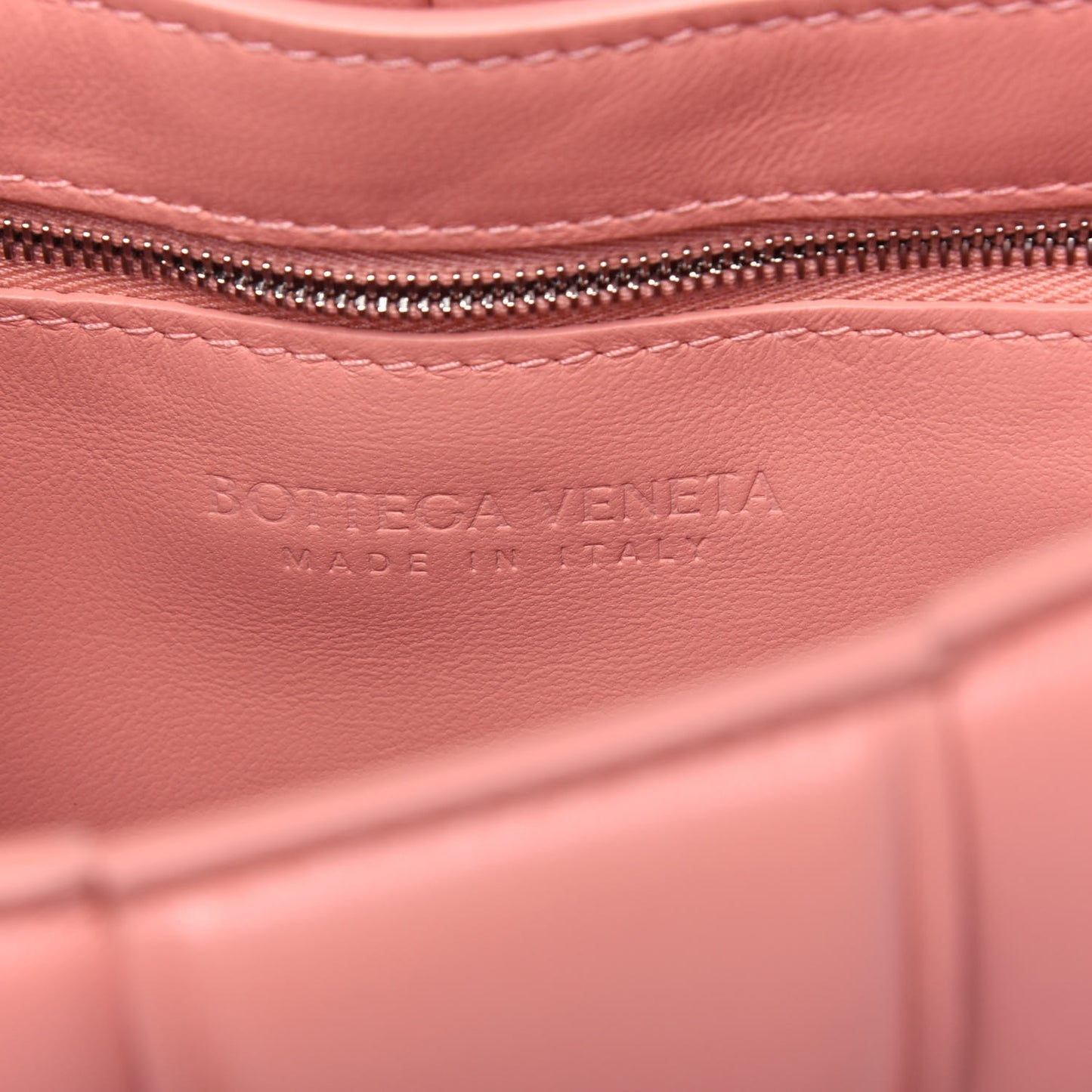Nappa Maxi Intreccio Padded Cassette Crossbody Bag Peachy