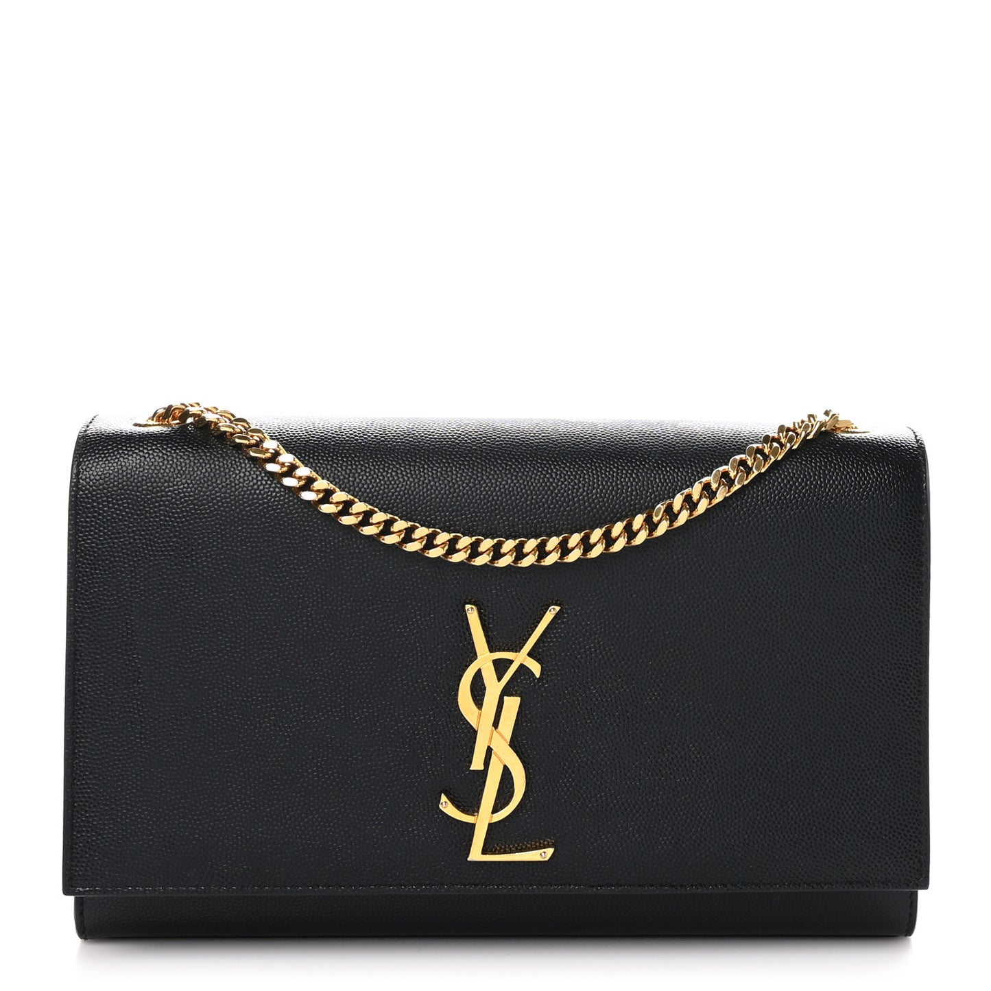 Grain De Poudre Medium Classic Monogram Kate Satchel Black