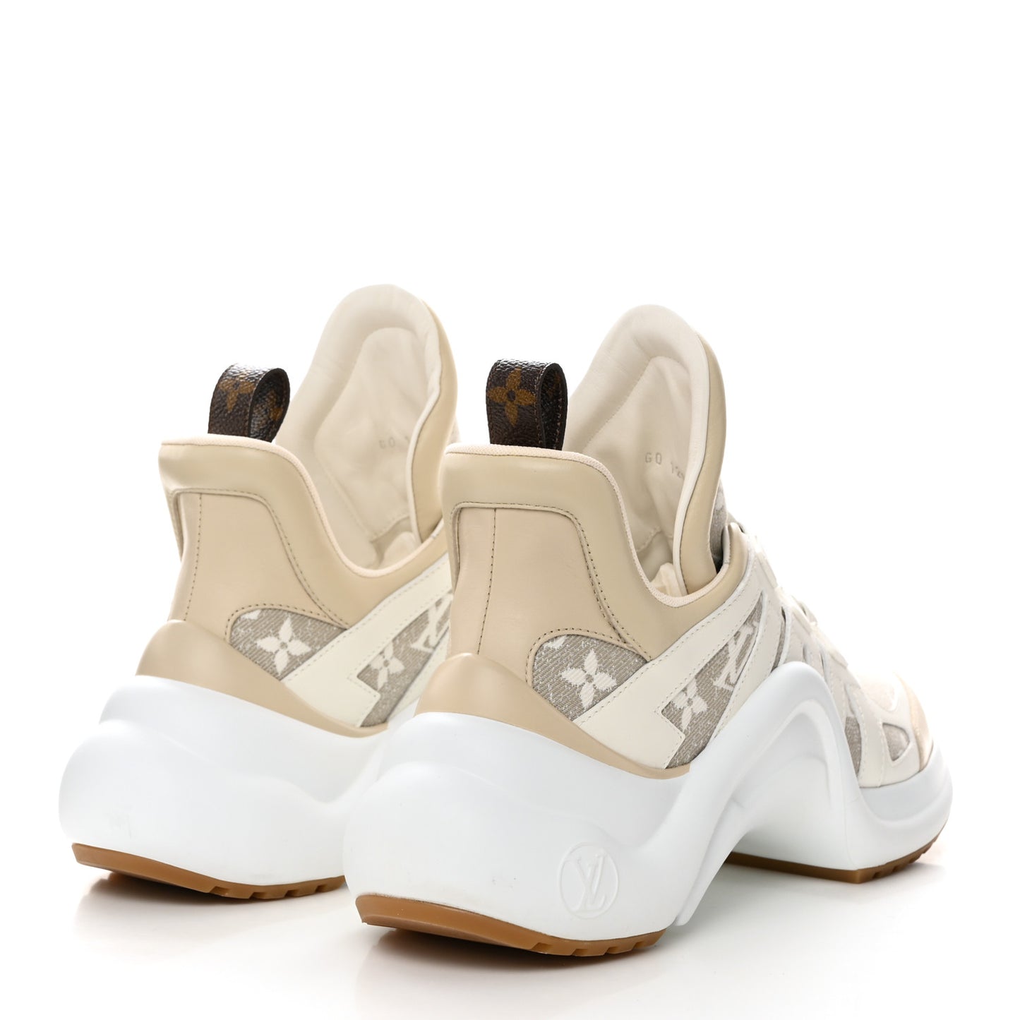 Denim Monogram LV Archlight Sneakers 38.5 Ivory