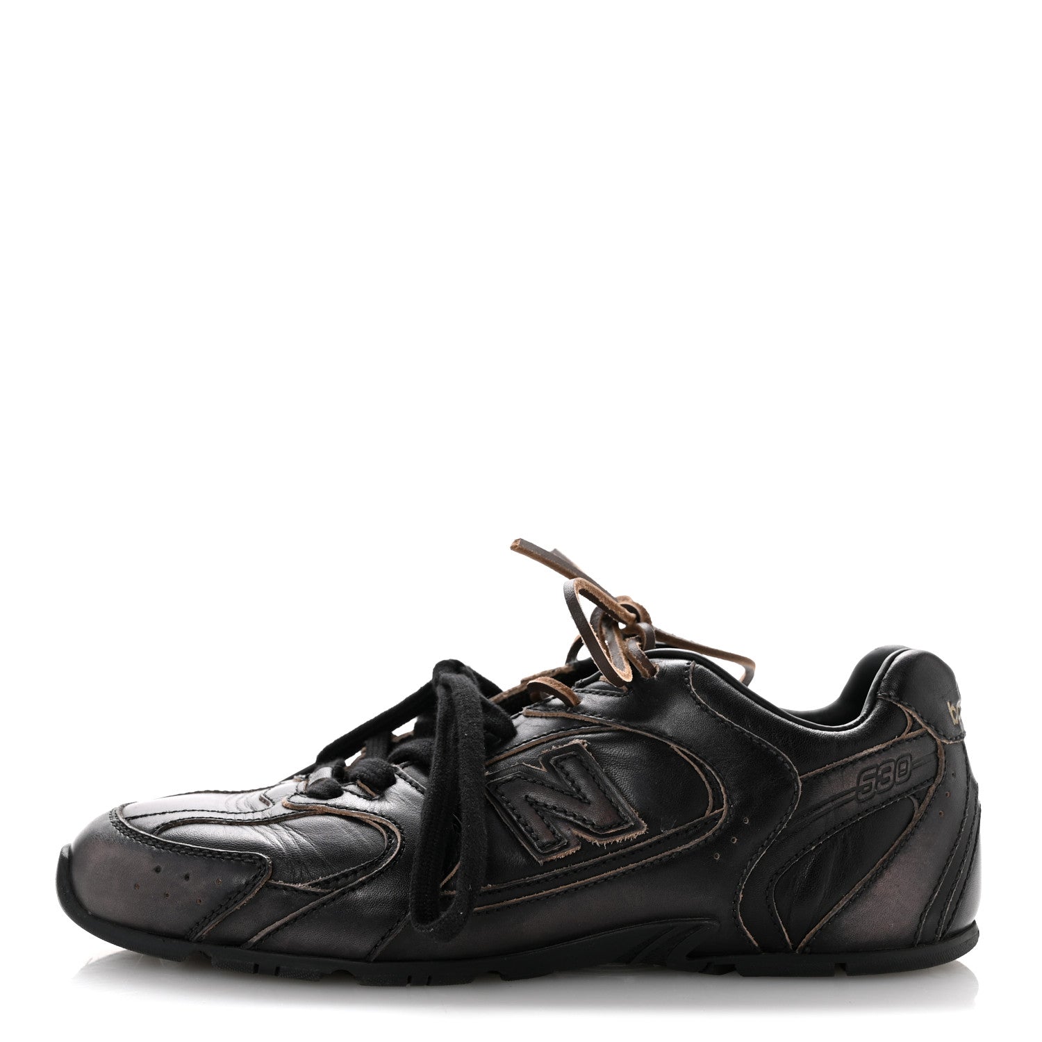 Miu Miu X NEW BALANCE Vitello Deco 530 SL Sneakers 37 Black