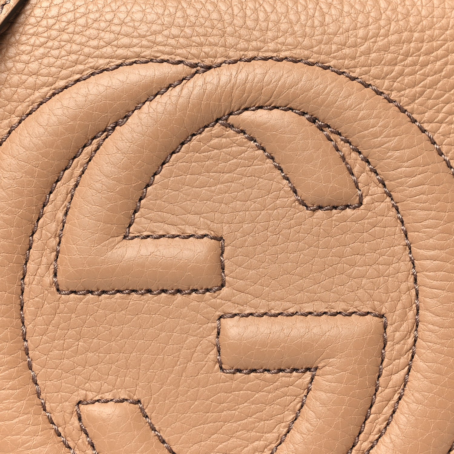 Gucci Pebbled Calfskin Small Soho Disco Bag Camelia 8 of 10