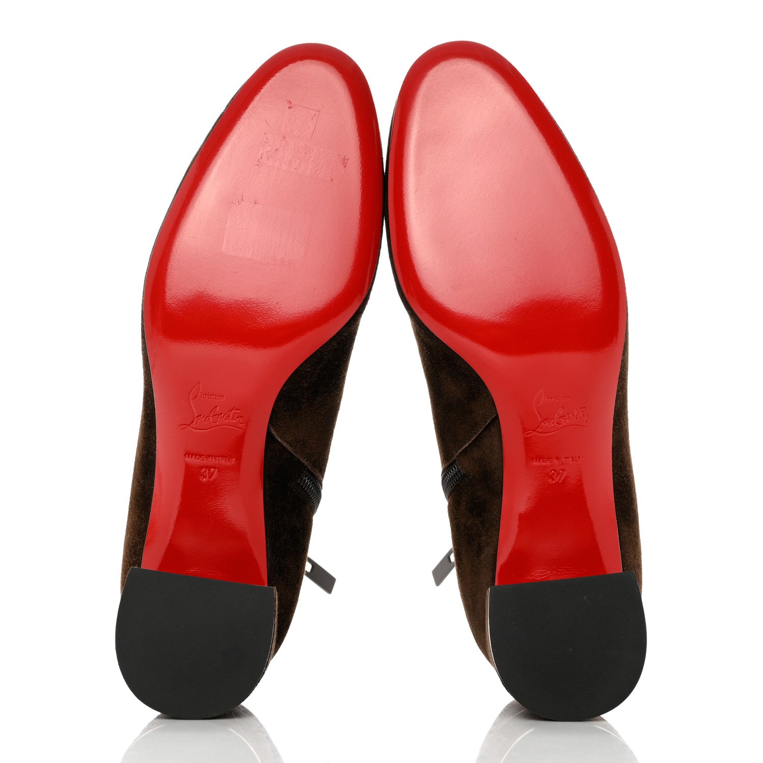 Christian Louboutin Veau Velours Turela 55 Ankle Boots 37 Arabica 5 of 8