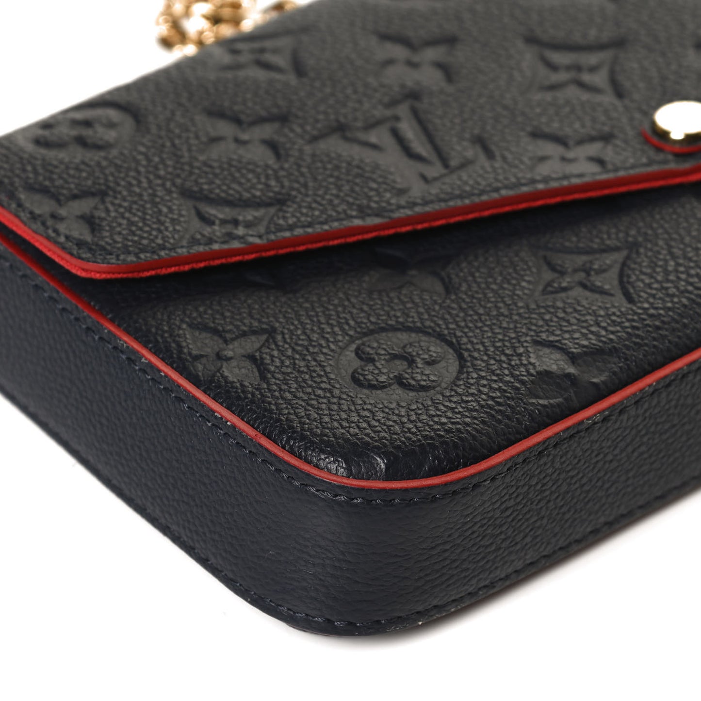 Empreinte Pochette Felicie Chain Wallet Marine Rouge