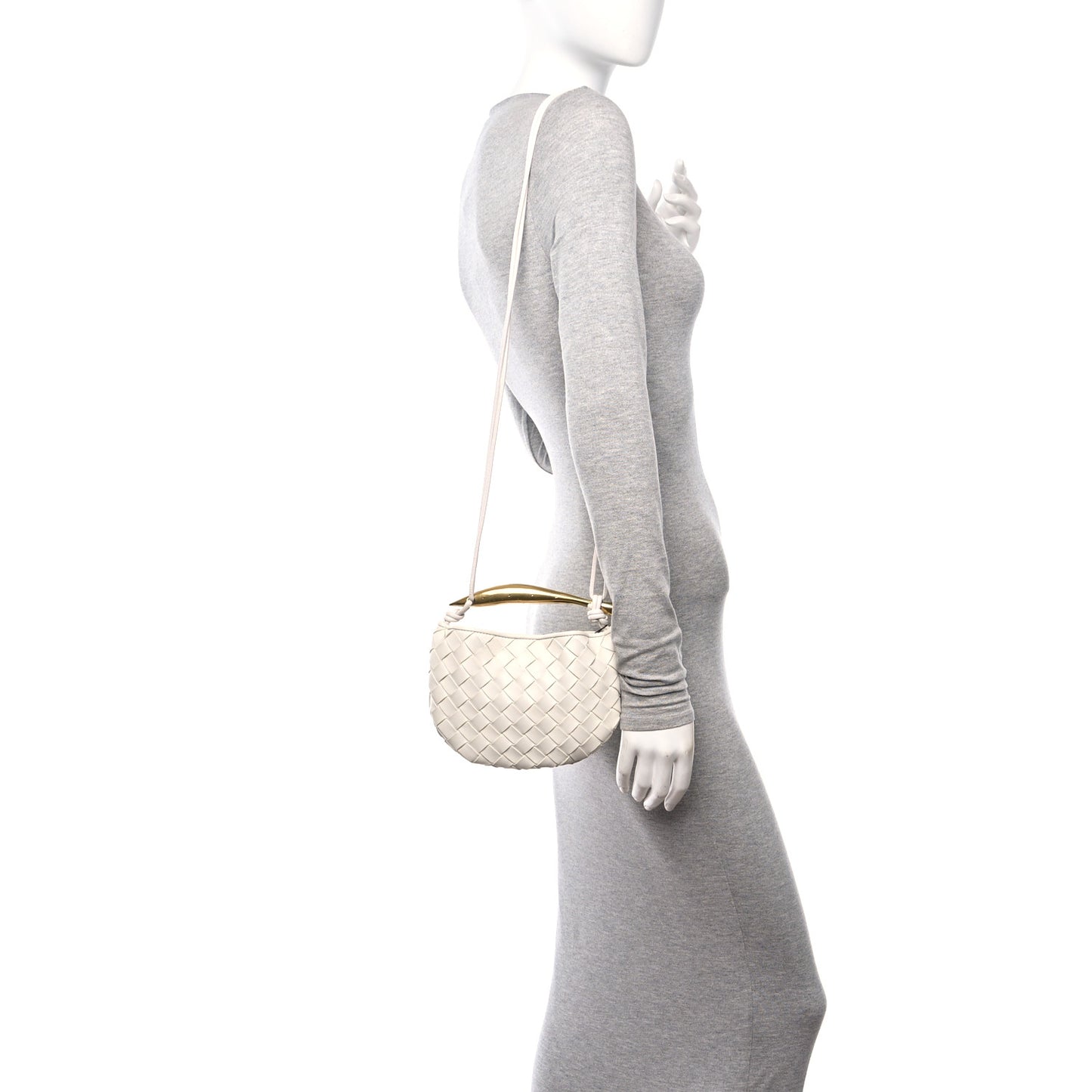 Nappa Intrecciato Mini Sardine Bag Chalk