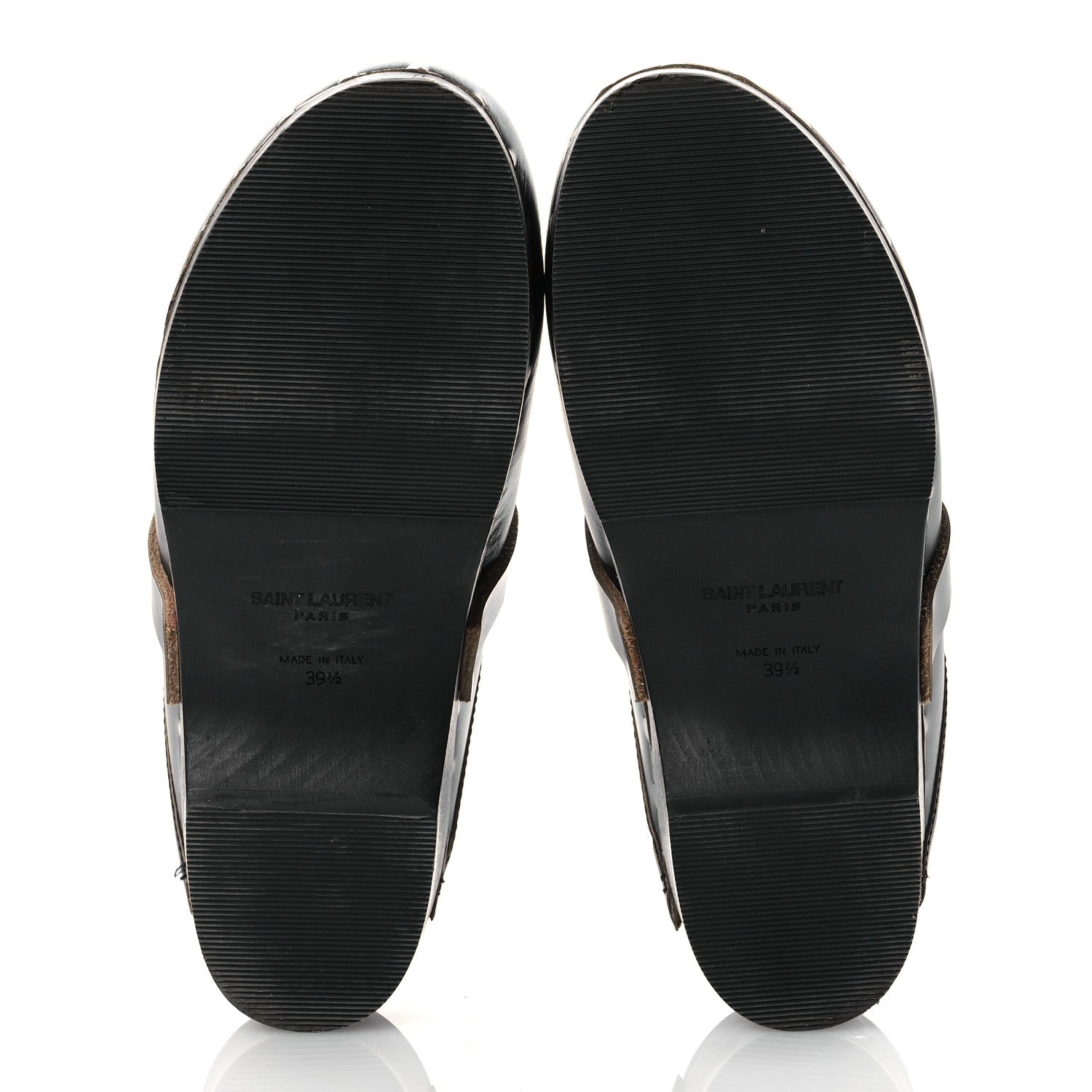 Saint Laurent Smooth Calfskin Le Maillon Clogs 39.5 Black 6 of 9