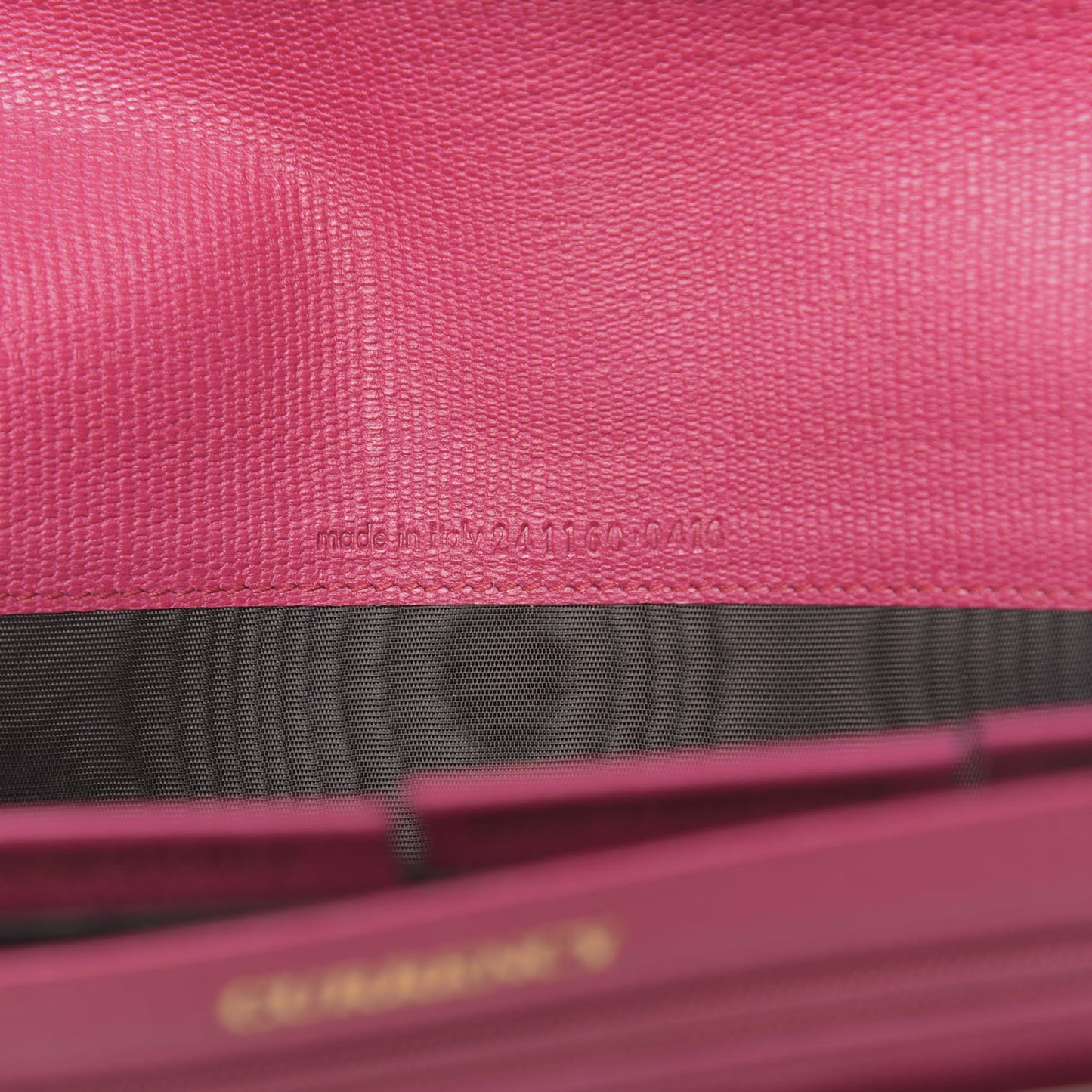 Textured Calfskin Classic Y Document Case Clutch Fuchsia