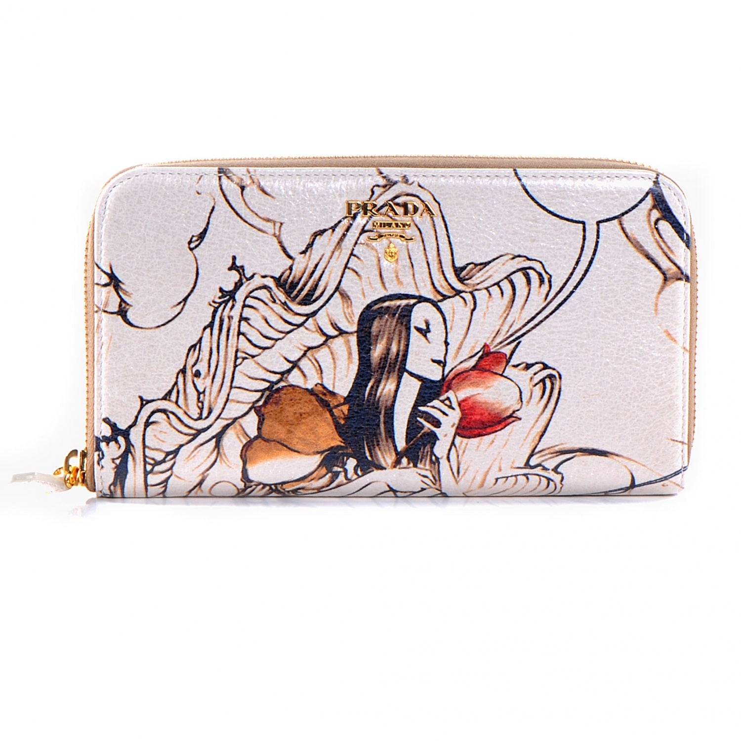 【HARUKAさま】PRADA リボンウォレット PRADA（プラダ） 三つ折り財布 サフィアーノ ミニ財布 リボン