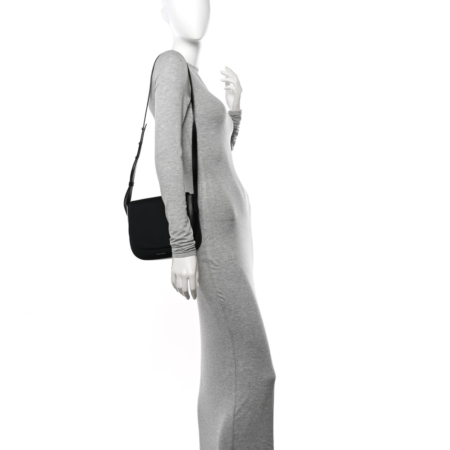Calfskin Flap Crossbody Bag Black