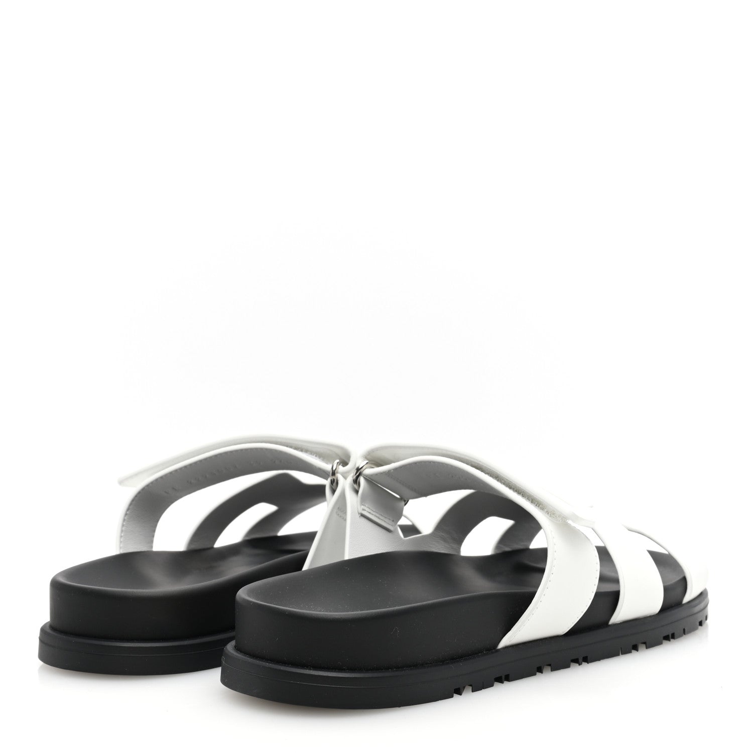 Hermes Calfskin Womens Chypre Sandals 39 White 4 of 8