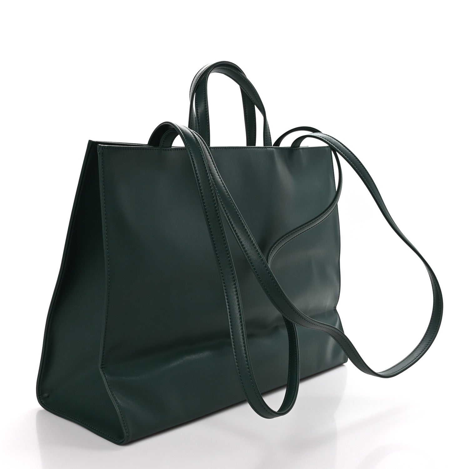 Telfar Vegan Leather Large Shopping Bag Dark Olive 3 of 8