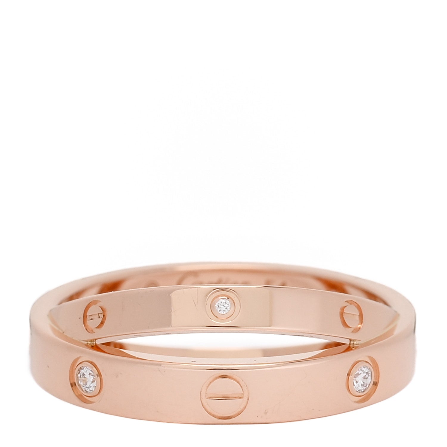 Cartier 18K Pink Gold 6 Diamond LOVE Ring 54 7 1850278 – FASHIONPHILE