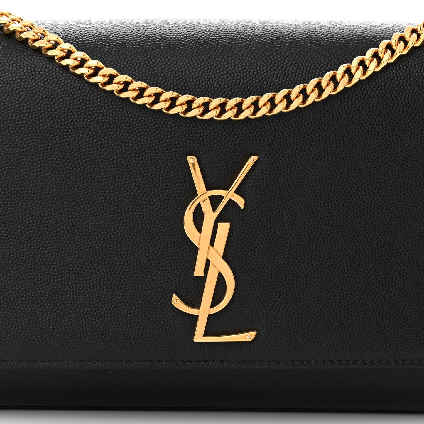 Grain De Poudre Medium Classic Monogram Kate Satchel Black