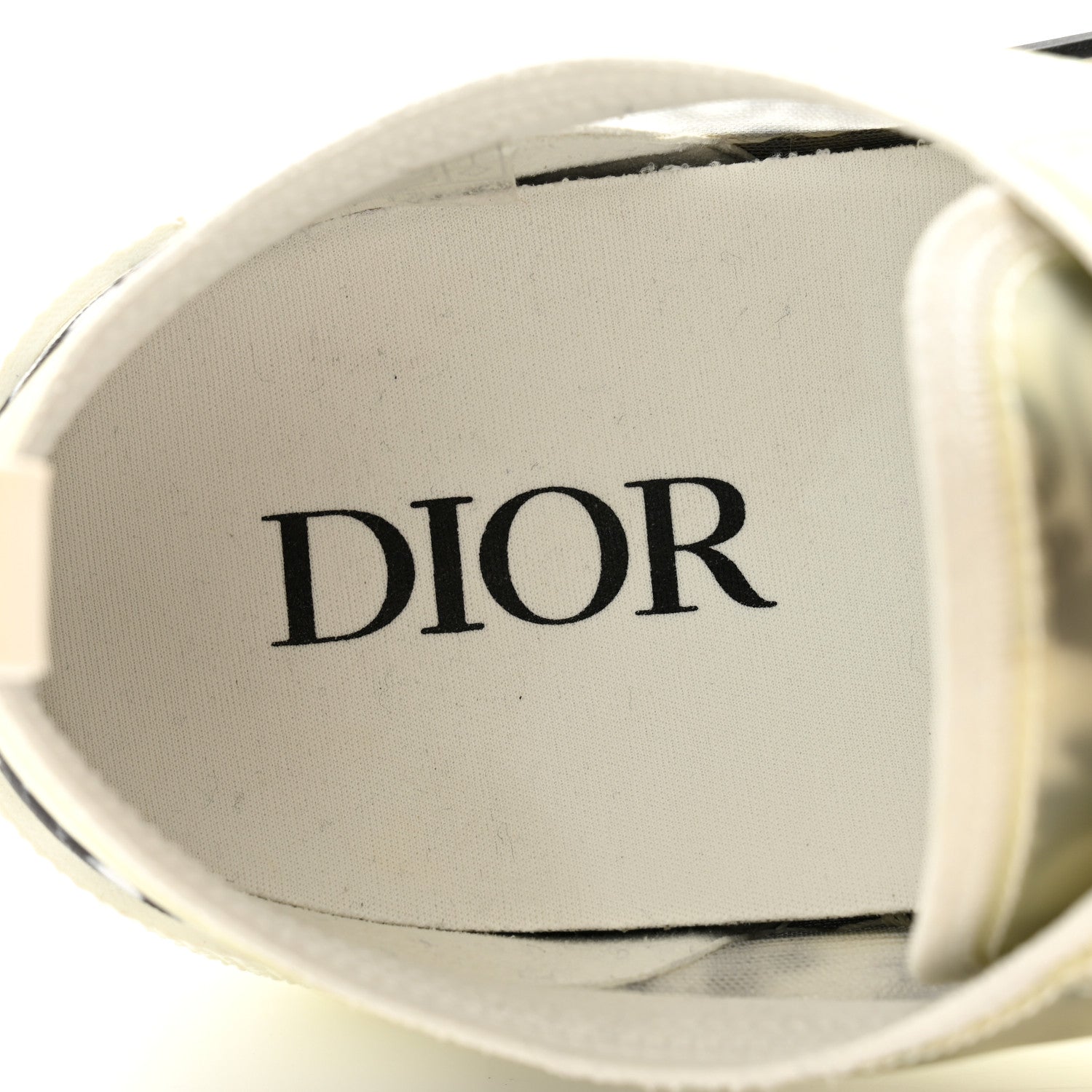 Christian Dior Technical Canvas Oblique Mens B23 Low Top Sneaker 46 White Black 6 of 9