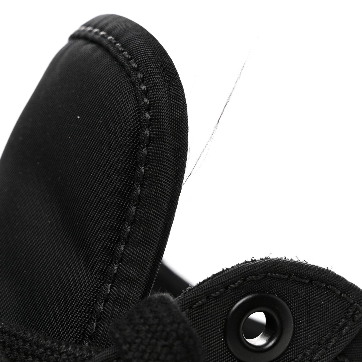 Nylon Gabardine Triangle Logo Platform Sneakers 39 Black
