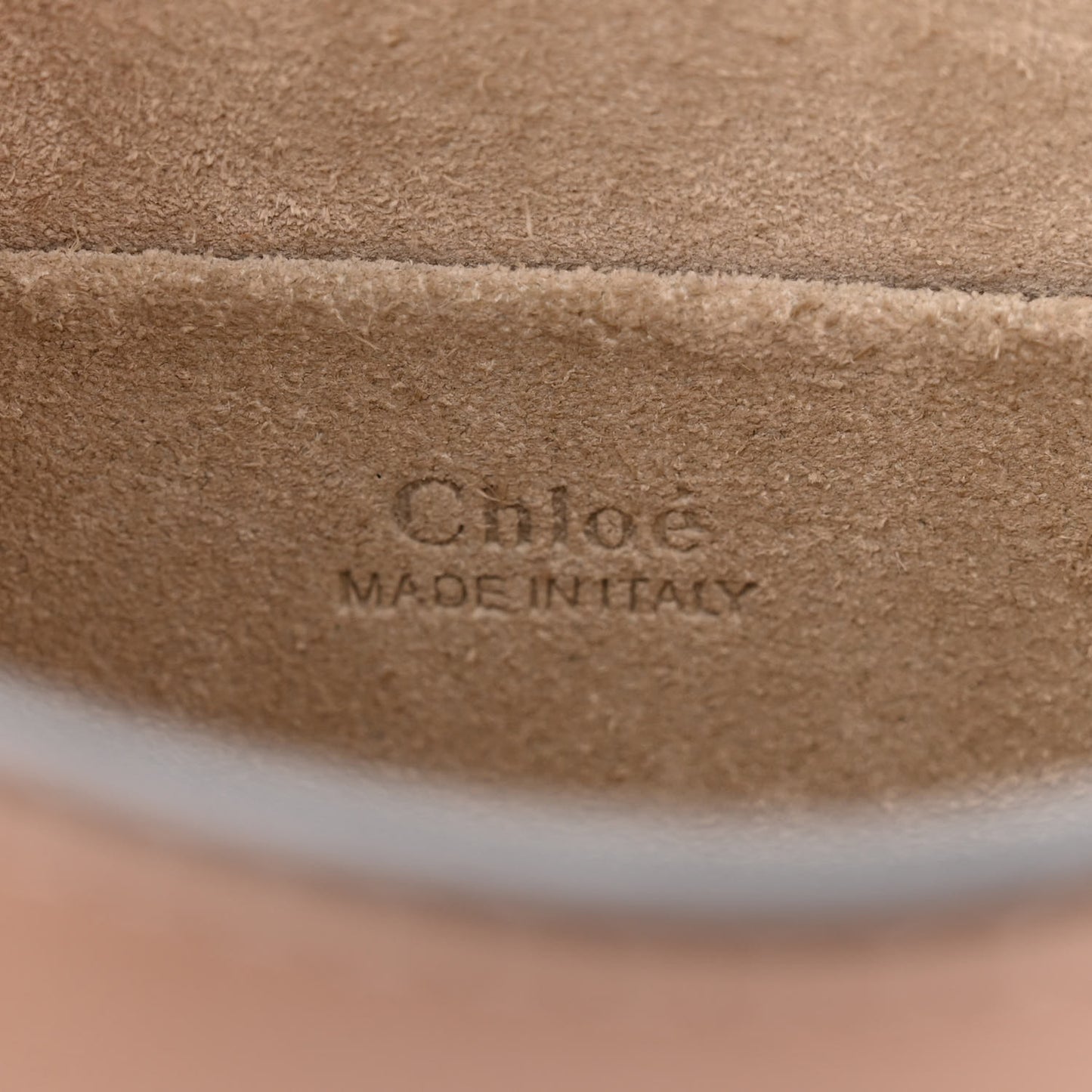 Calfskin Suede Small Nile Bracelet Bag Biscotti Beige