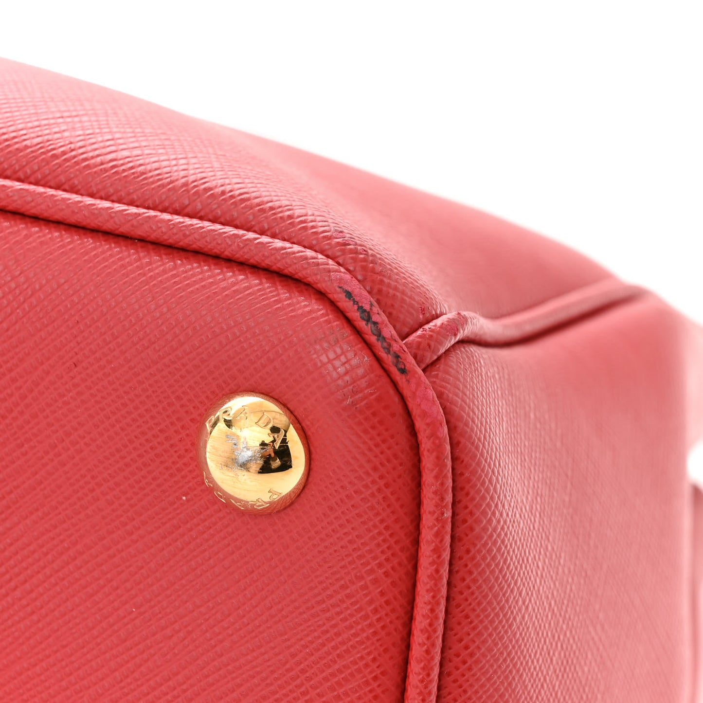 Saffiano Small Galleria Double Zip Tote Fuoco