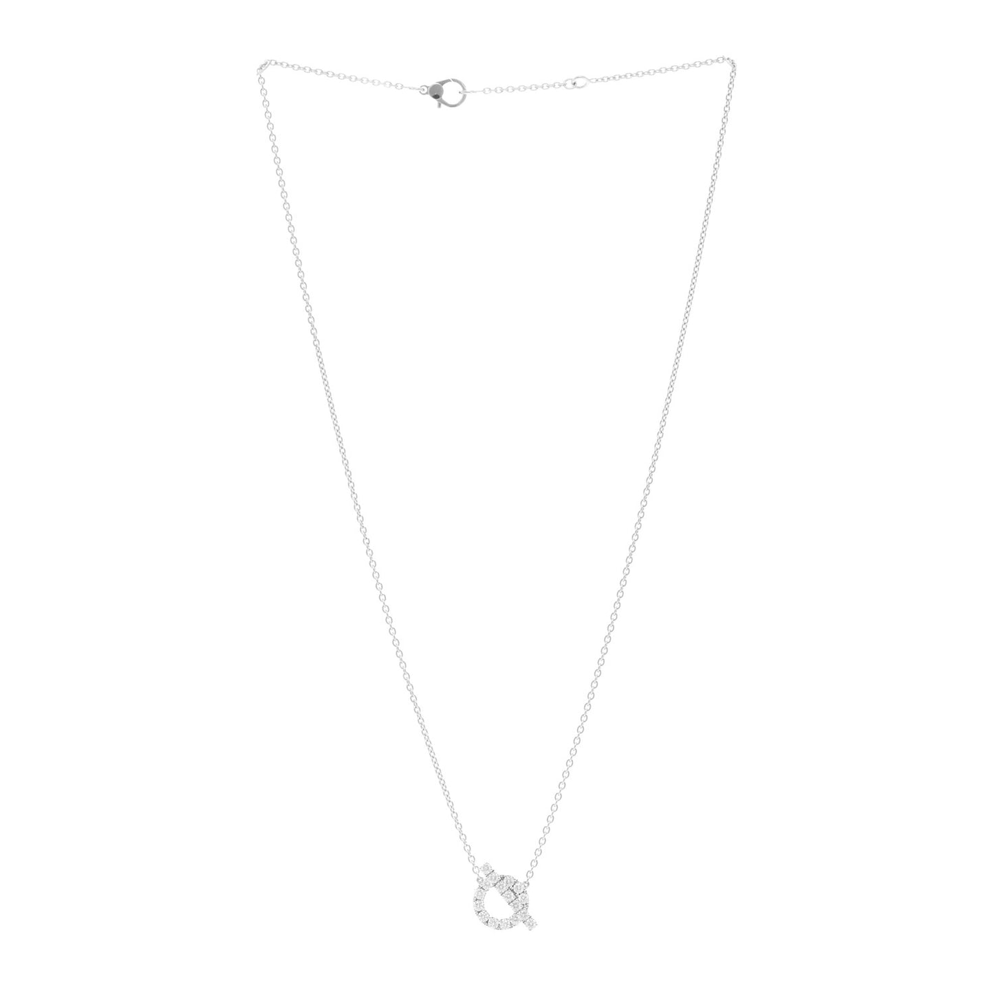 18K White Gold Diamond Finesse Pendant Necklace