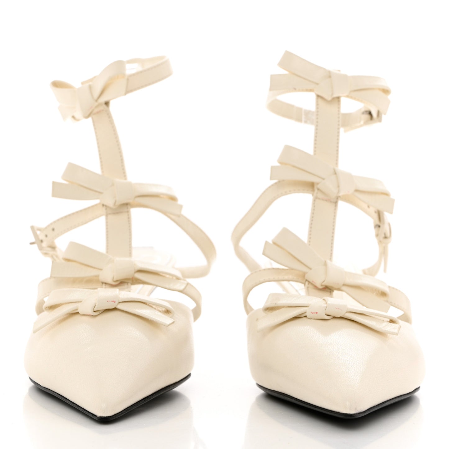 Nappa French Bow Gladiator 45mm Sandals 40 Avorio