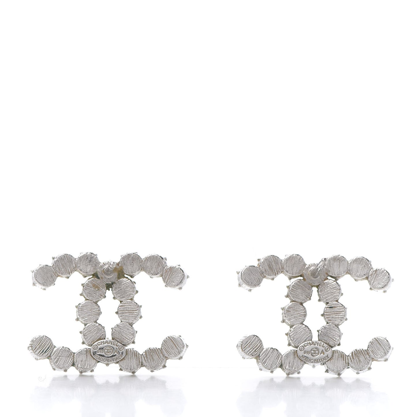 Crystal CC Earrings Grey Silver