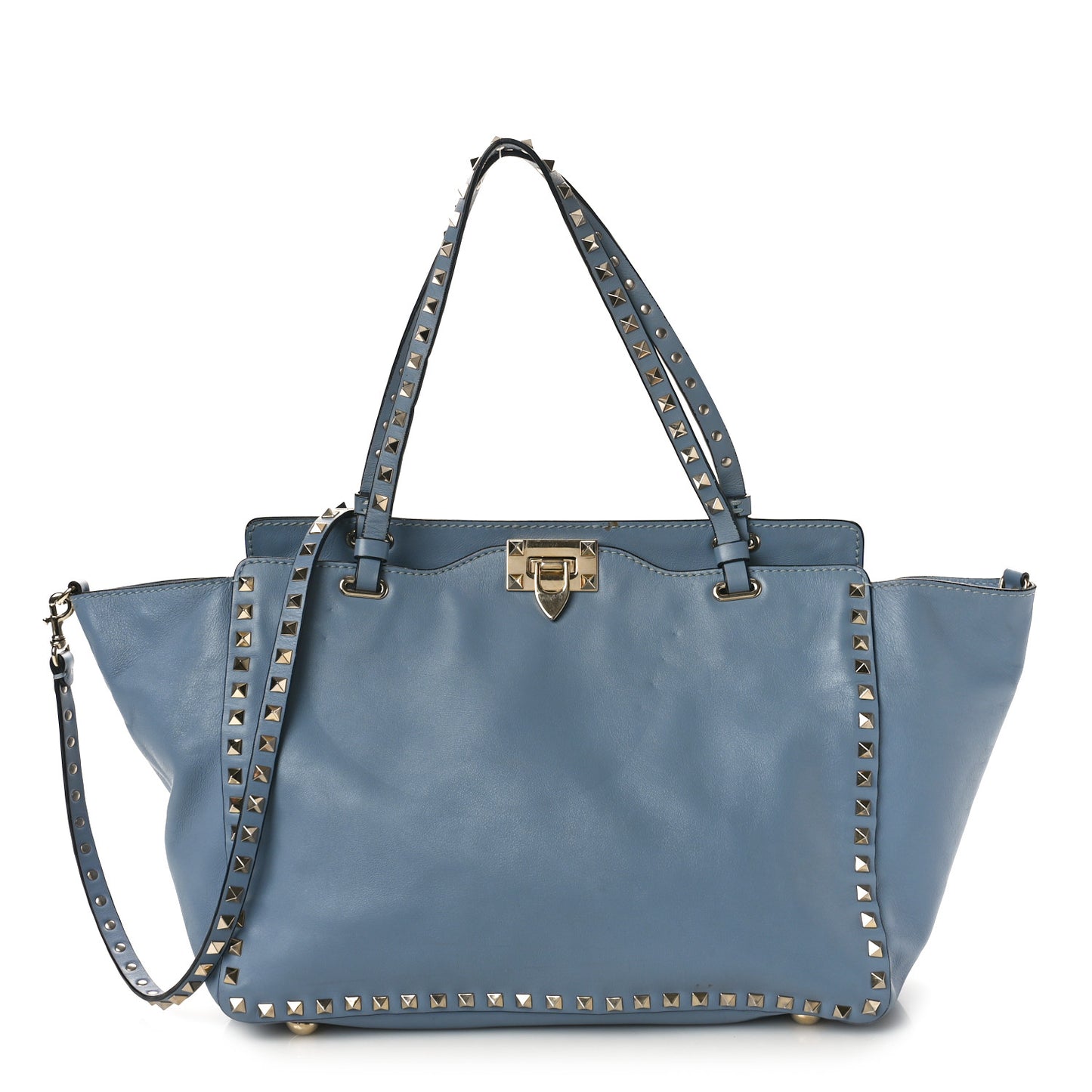 Vitello Medium Rockstud Tote London Stone